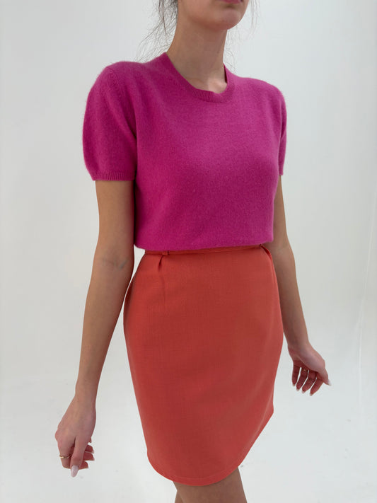 Top Barbie pink din cașmir