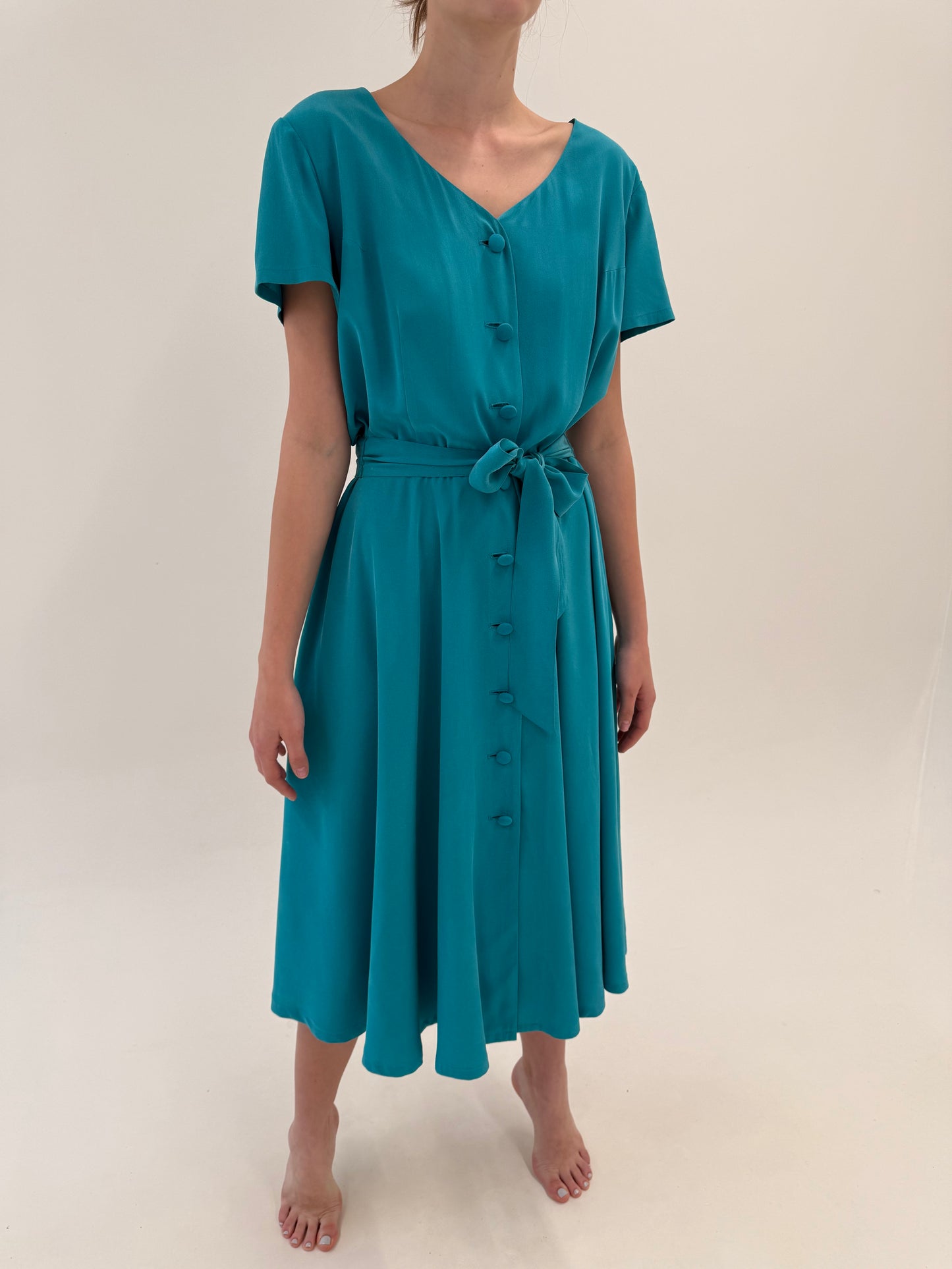 Rochie luxury Madeleine maxi din mătase naturală spre maxi