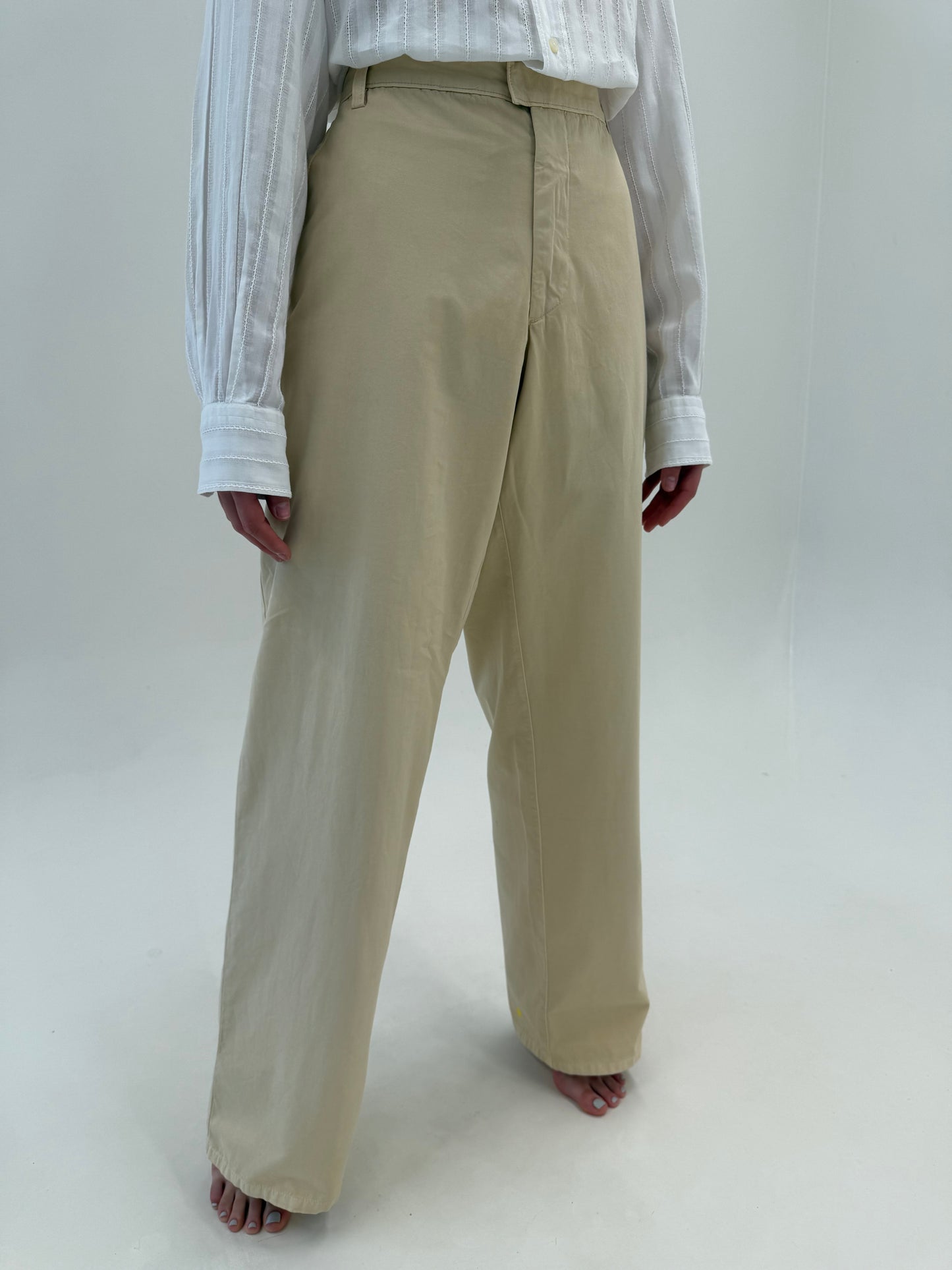 Jeans vintage Versace camel tall de vară