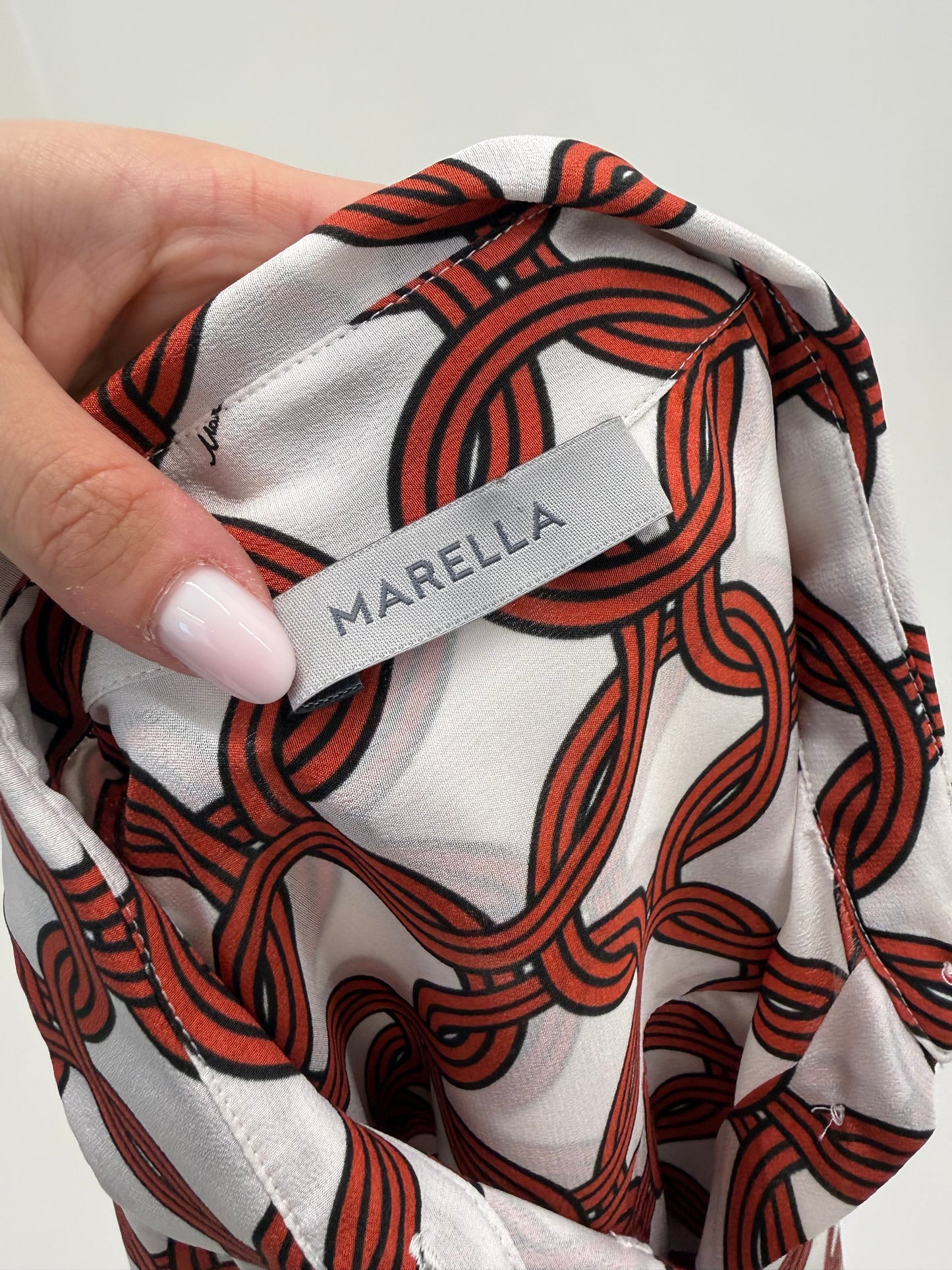 Cămăși lungi noi Marella by Max Mara din mătase naturală în croi lejer