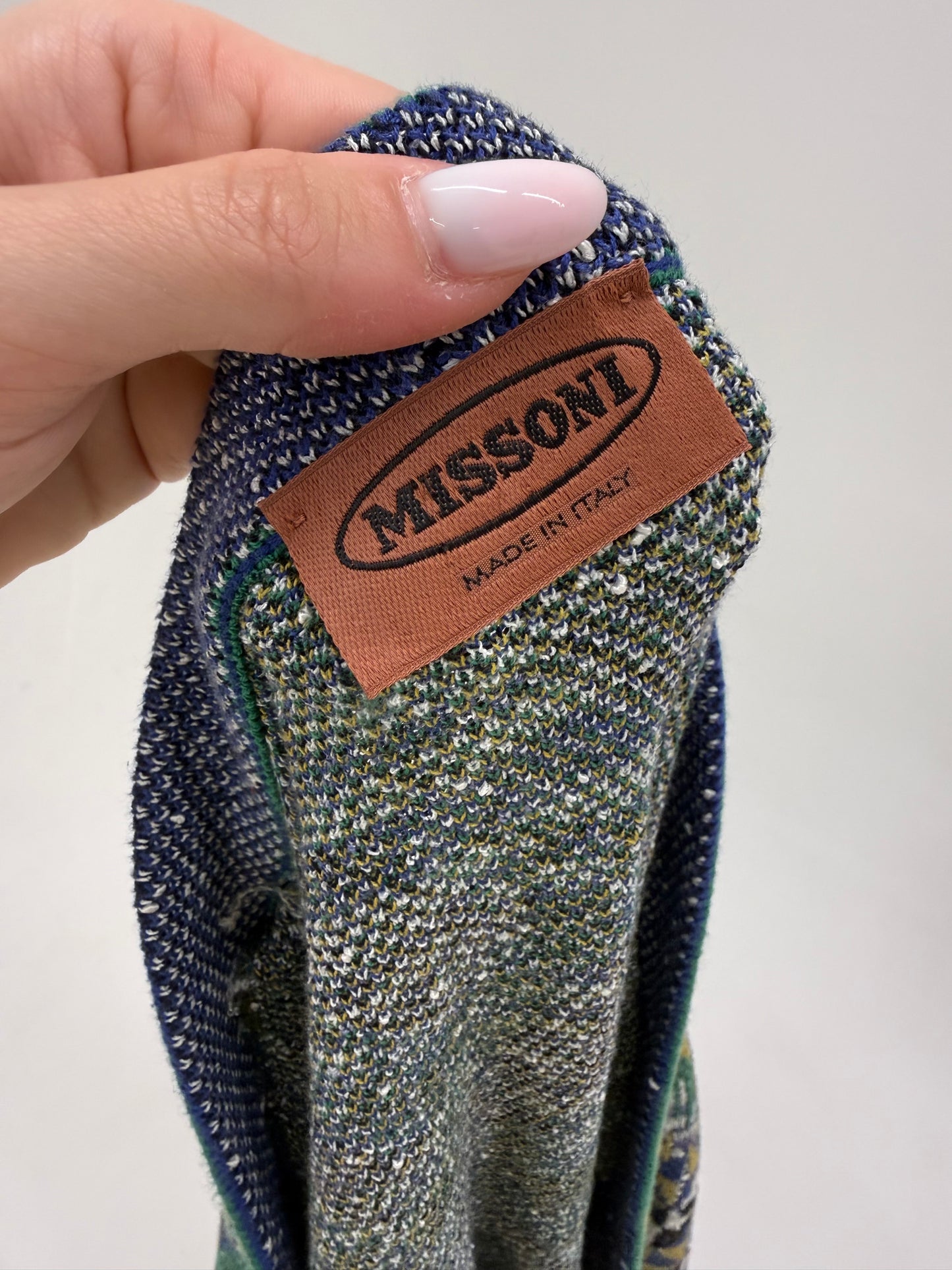 Cardigan luxury Missoni de vară din jerse specific brandului