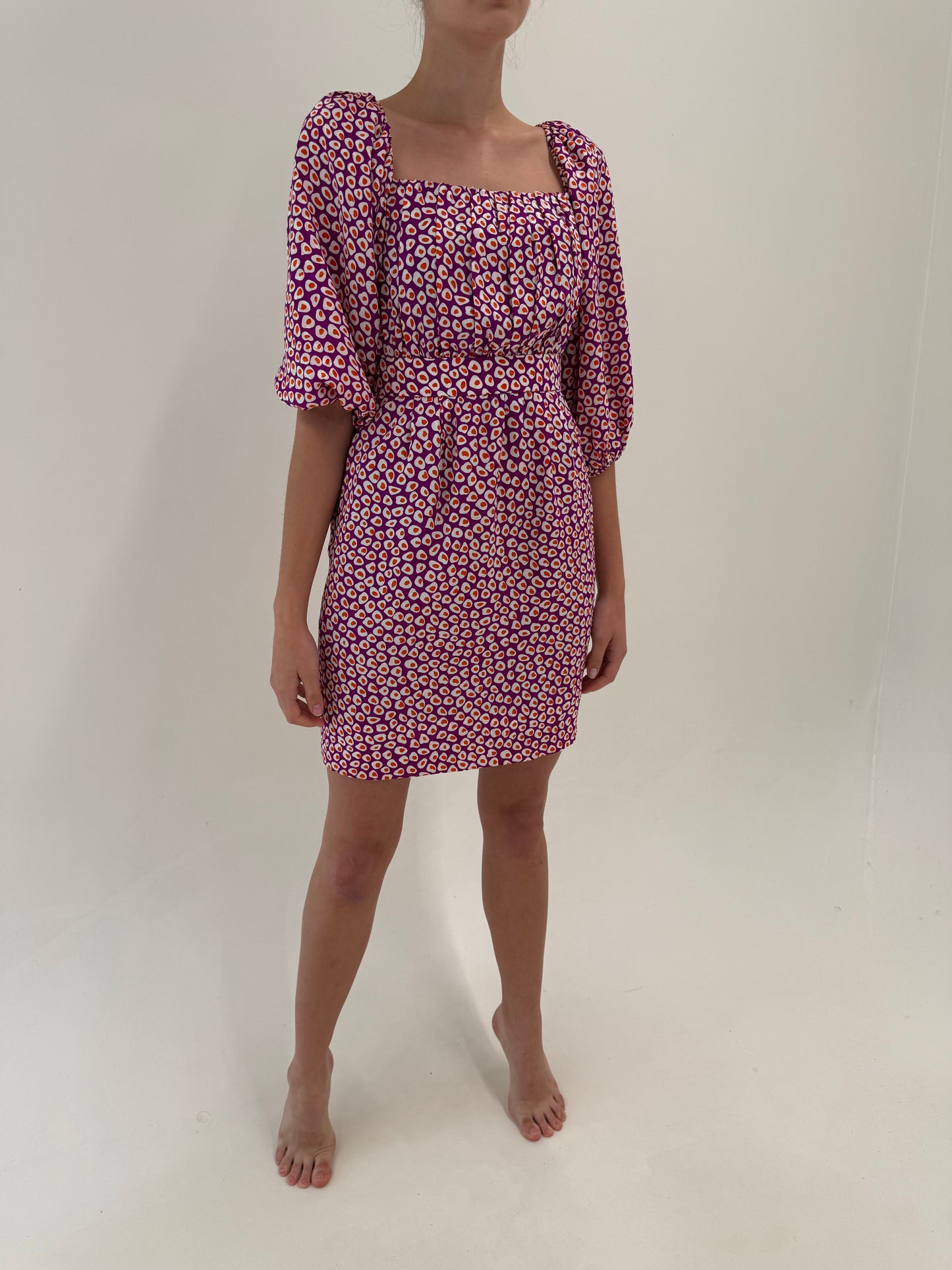 Rochie Yves Saint Laurent archive piece de colecție din mătase naturală circa 1980