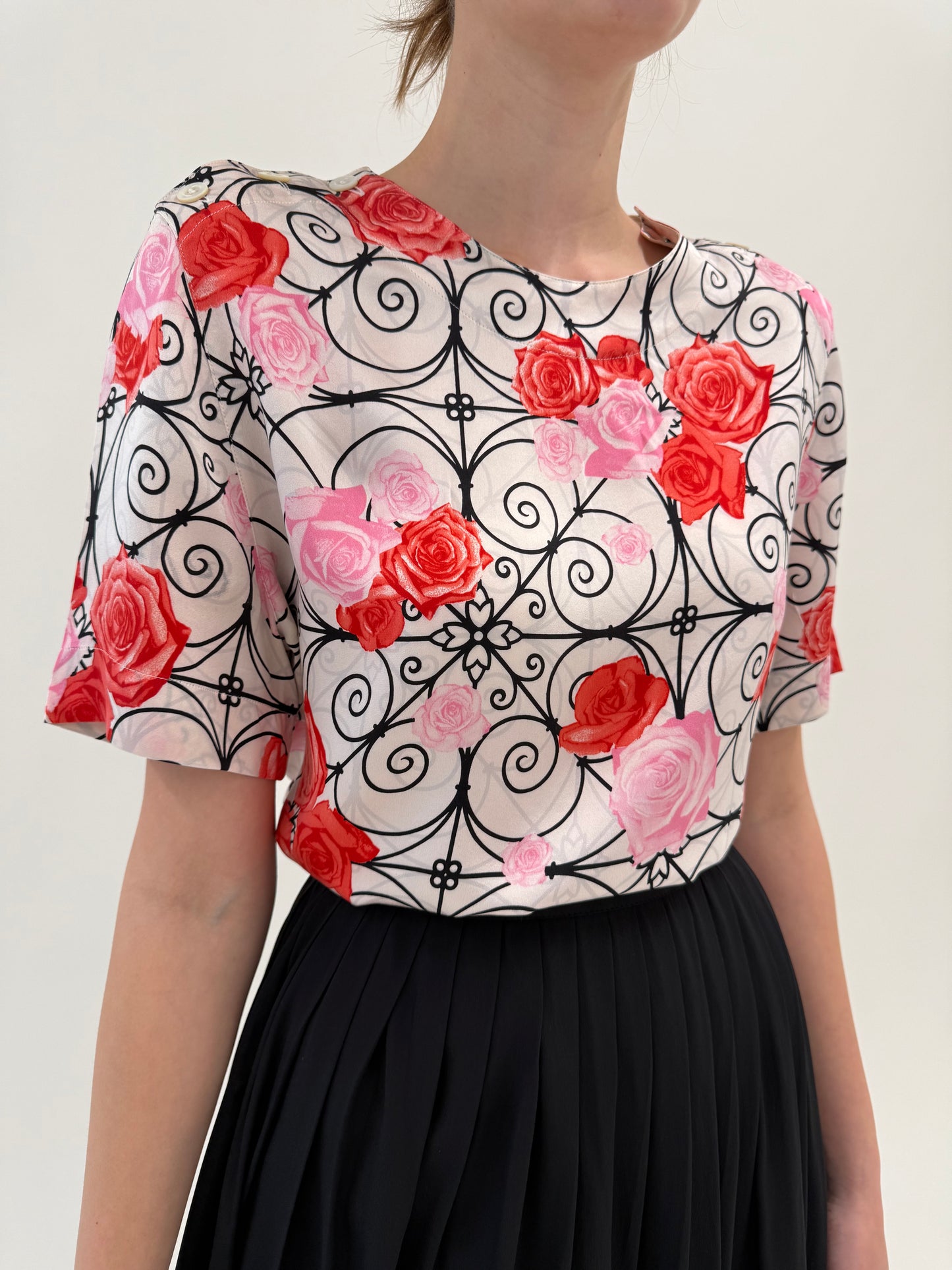 Top luxury Escada din mătase naturală cu print superb