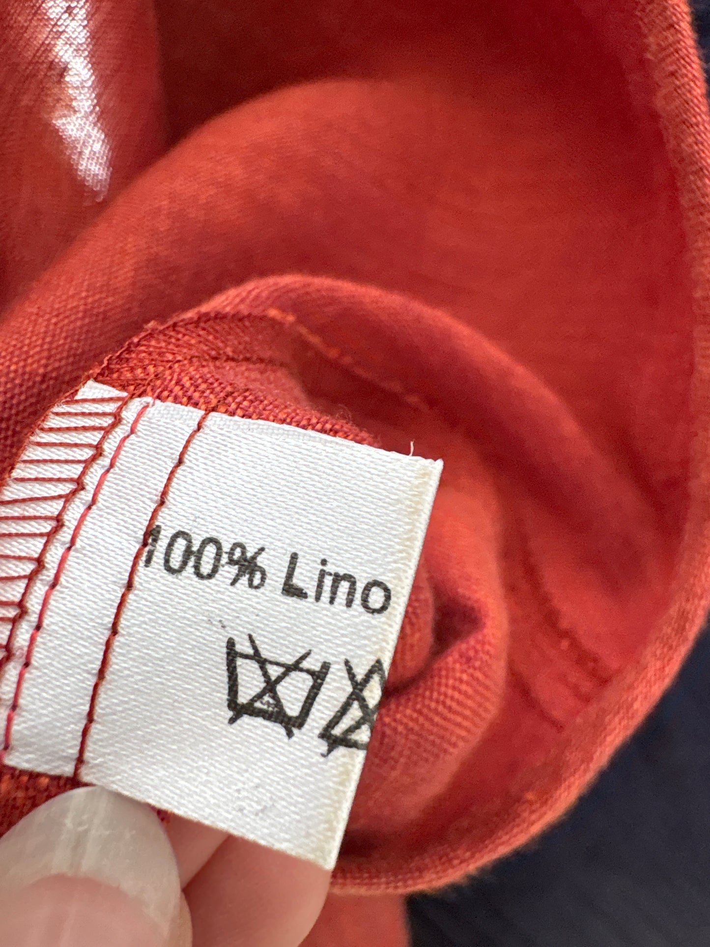 Fustă maxi Luisa Spagnoli din in rust orange