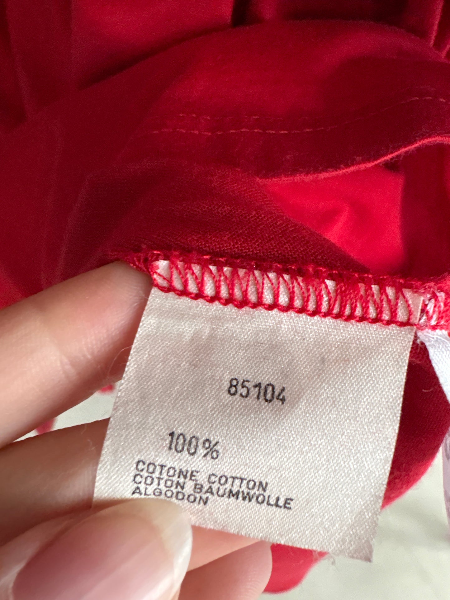 Top luxury pus size Marina Rinaldi din bumbac excepțional cherry red