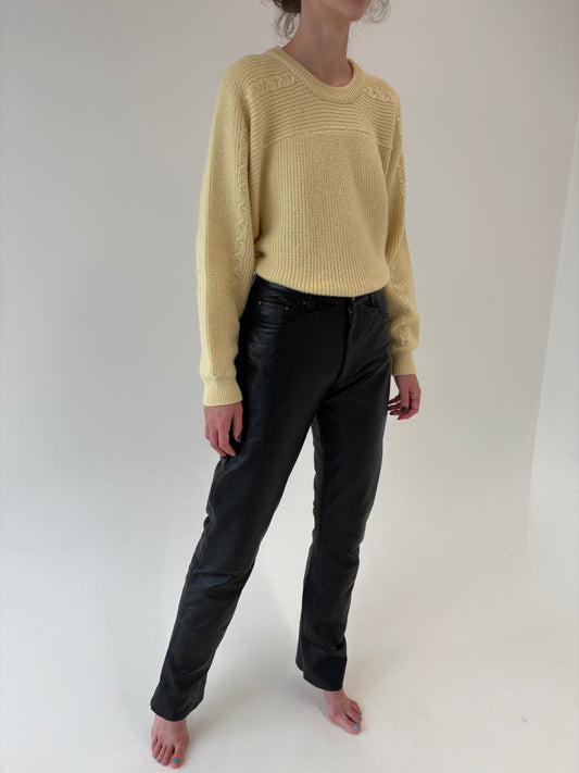 Pantaloni tall din piele naturală extrem de moale