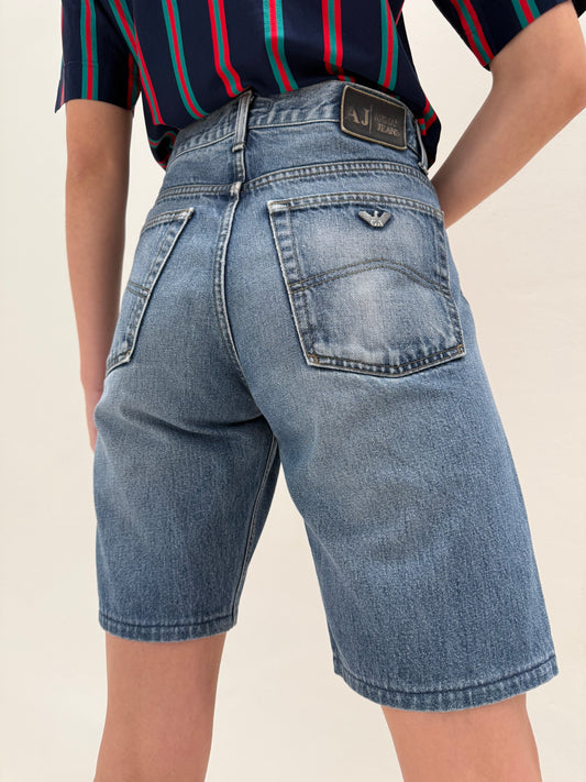 Jeans Armani scurți de vară cu talie înaltă