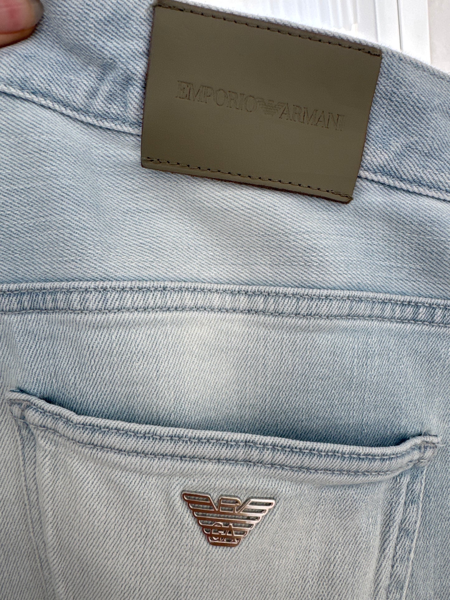 Jeans Armani ultra confort tall light wash in croi clasic