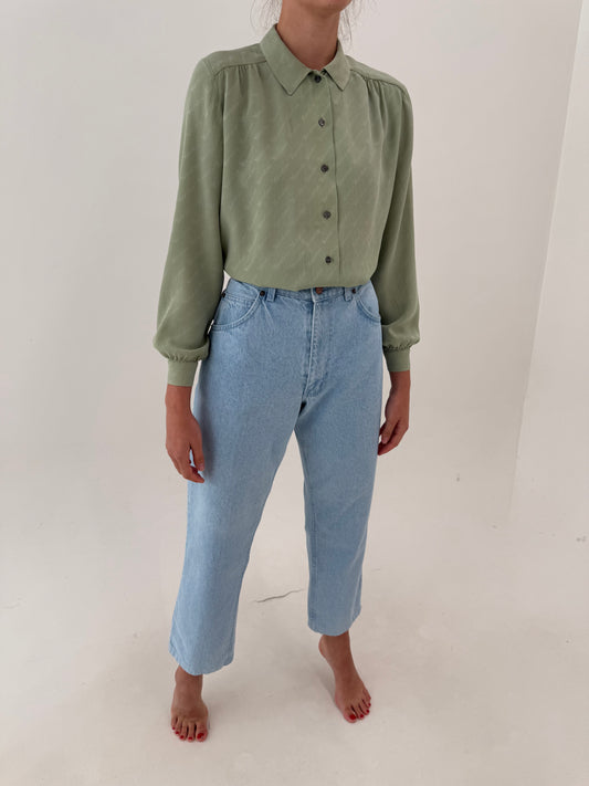 Jeans Valentino vintage mom fit cu talie ultra înaltă din bumbac gros