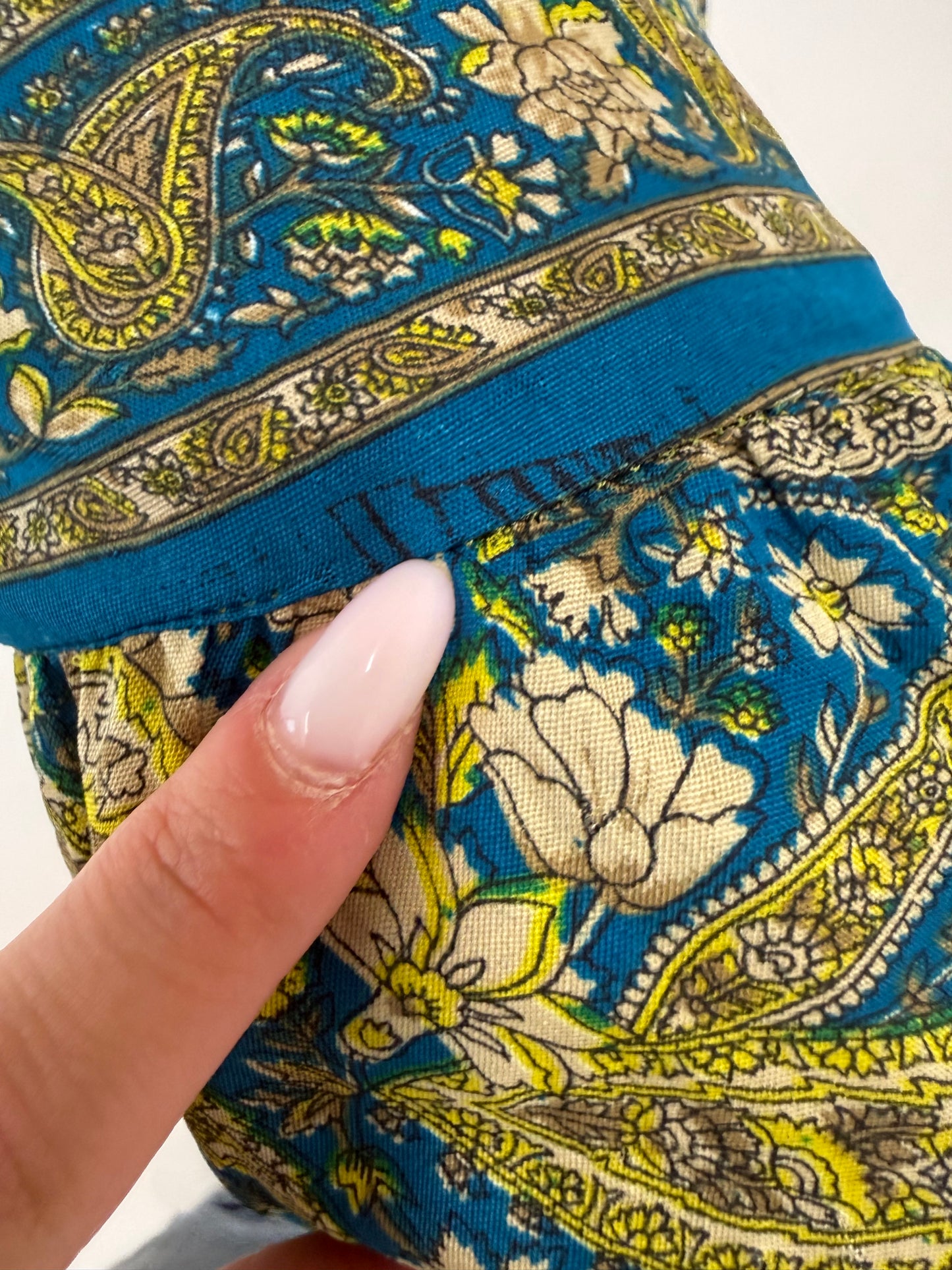 Fustă maxi din mix de mătase naturală cu print paisley