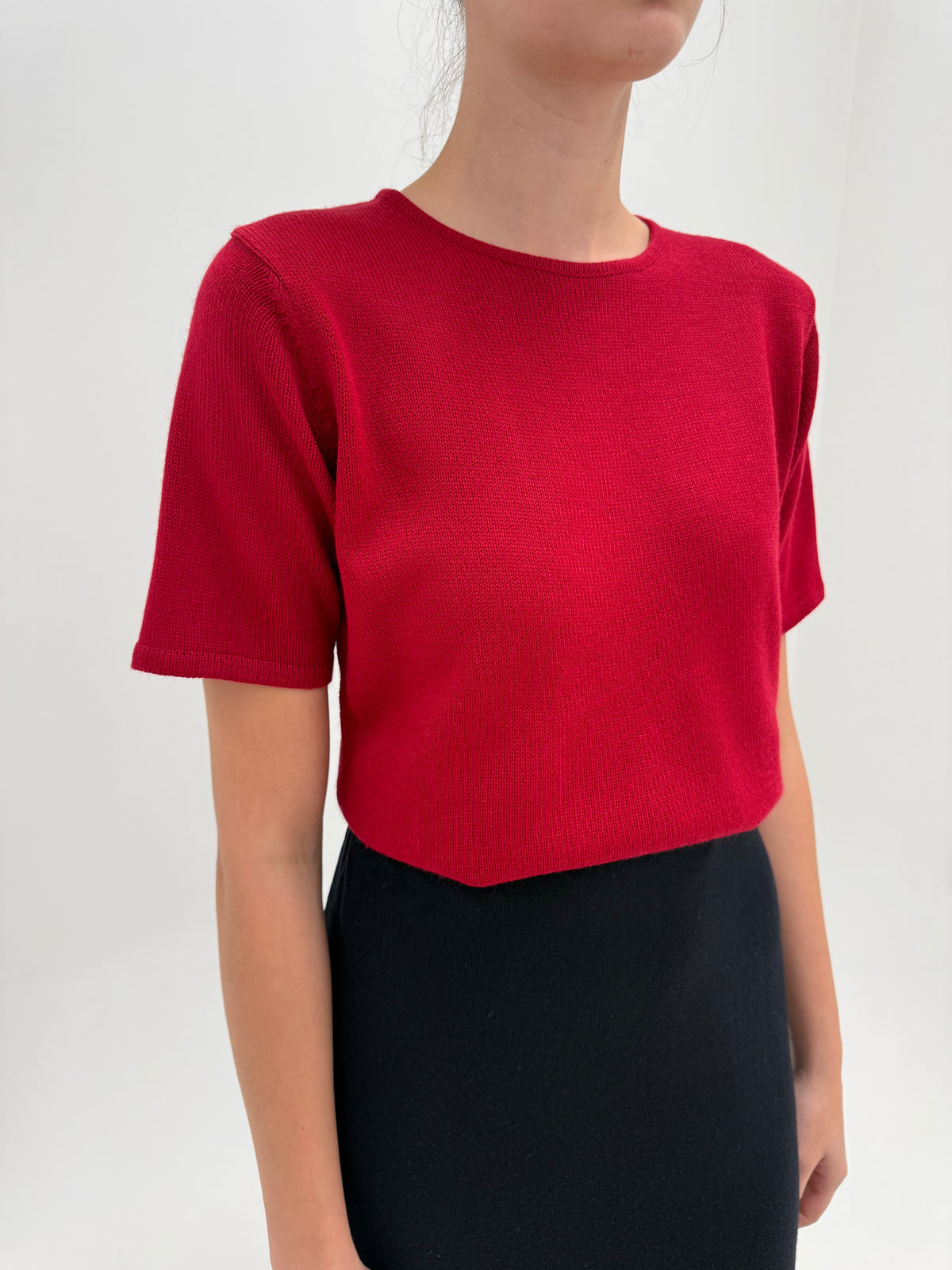 Top dark cherry red 70% lana extrafina