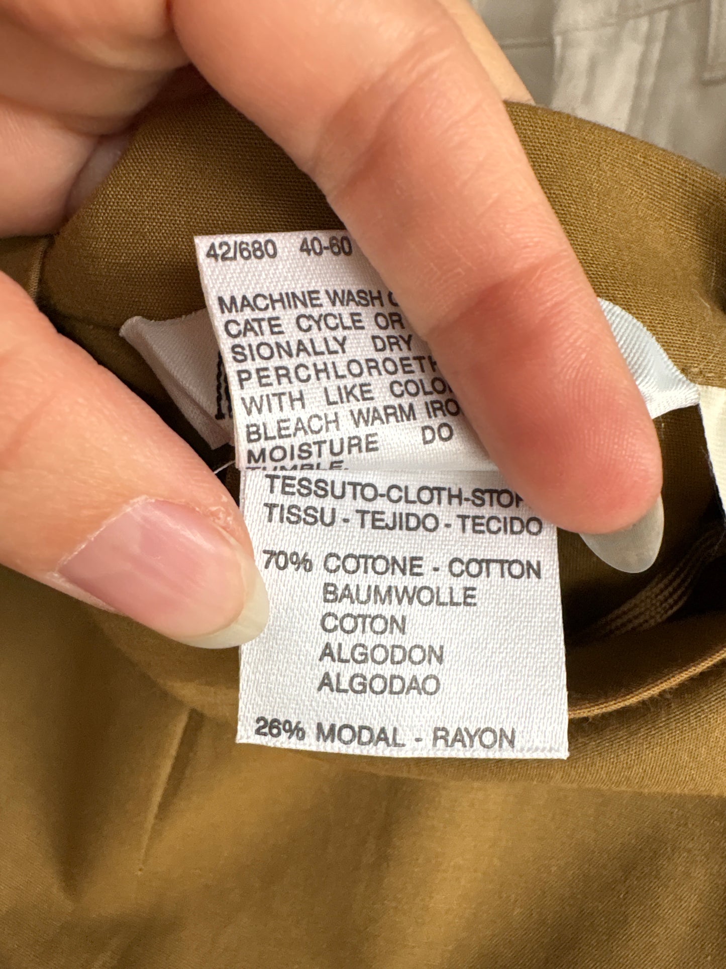 Fustă Marella by Max Mara kaki din poplin modelator de bumbac și modal