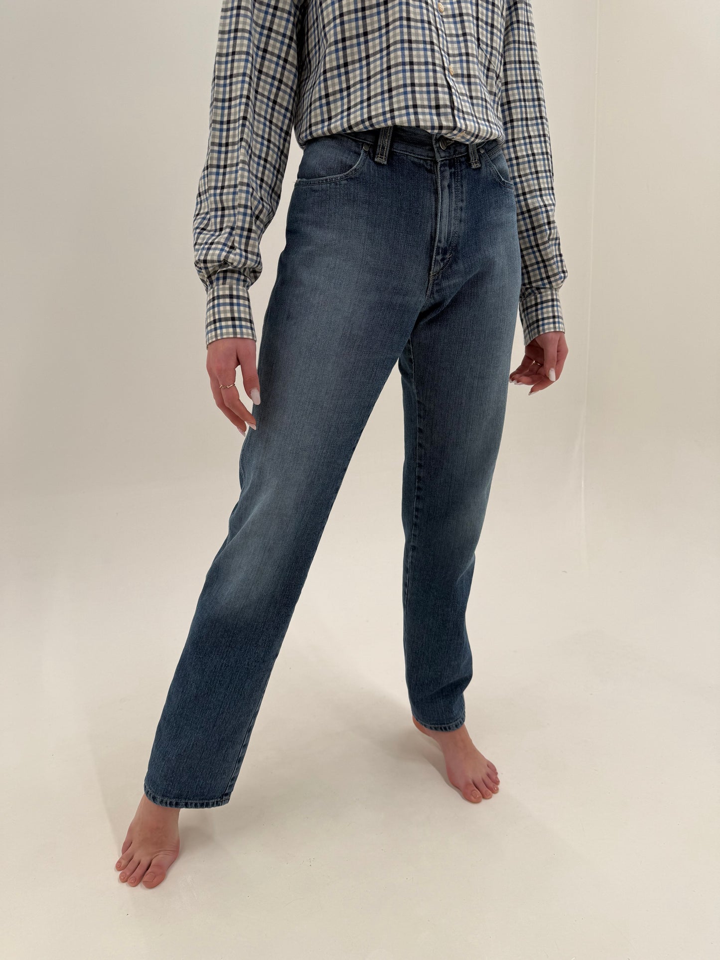 Jeans Burberry tall in croi clasic și classic wash