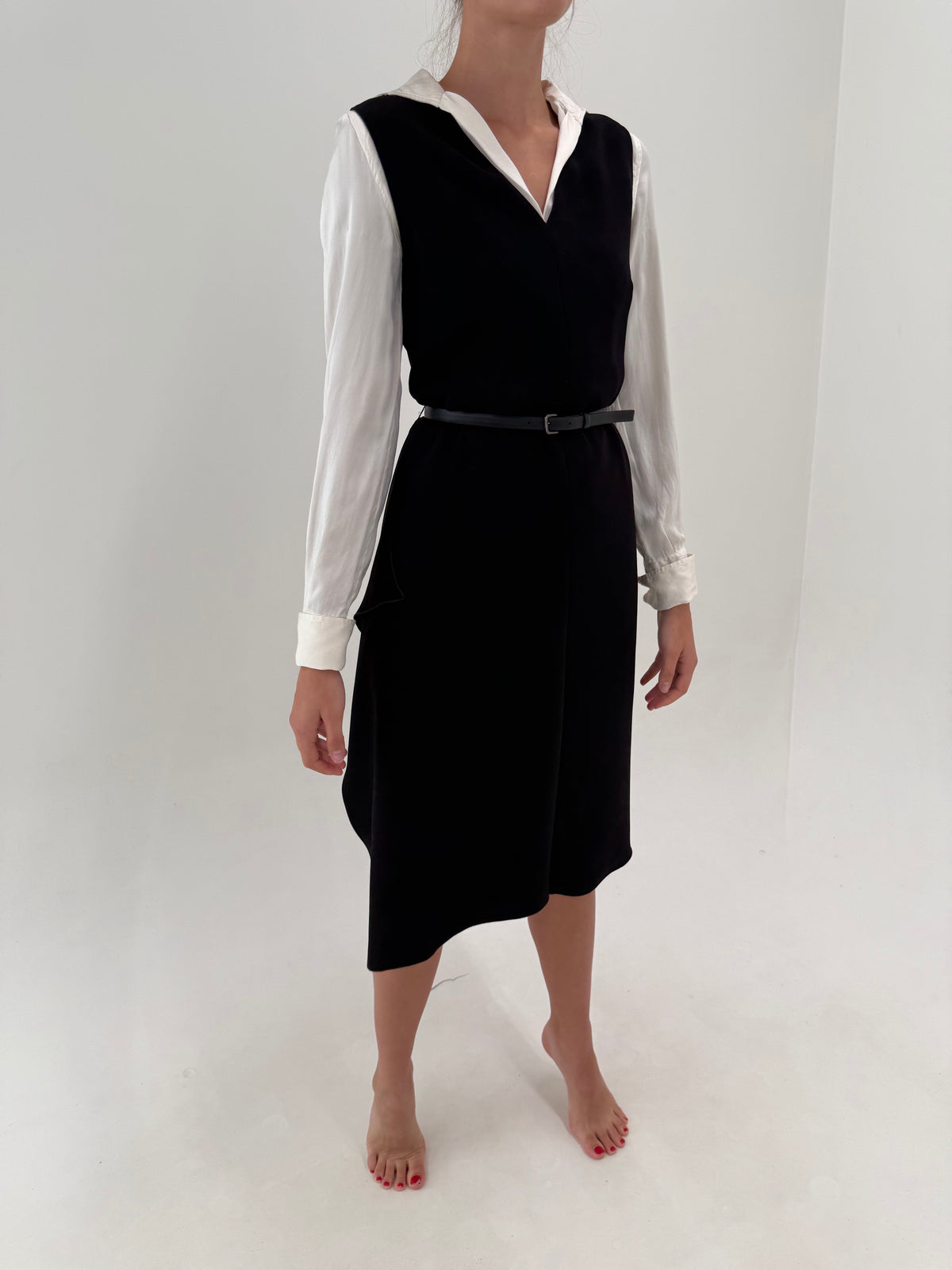 LBD Max Mara de la business la cocktail în bie din crep excepțional în croi chic