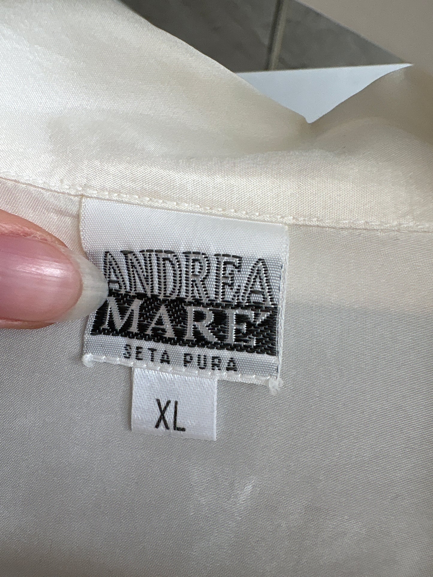 Cămașa off white din mătase naturală petite