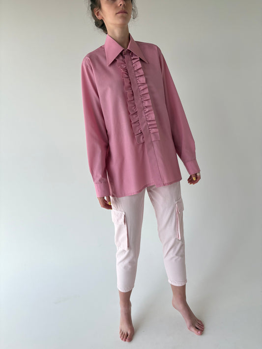 Pantaloni petite cu influențe sport powder Pink din pânză de bumbac