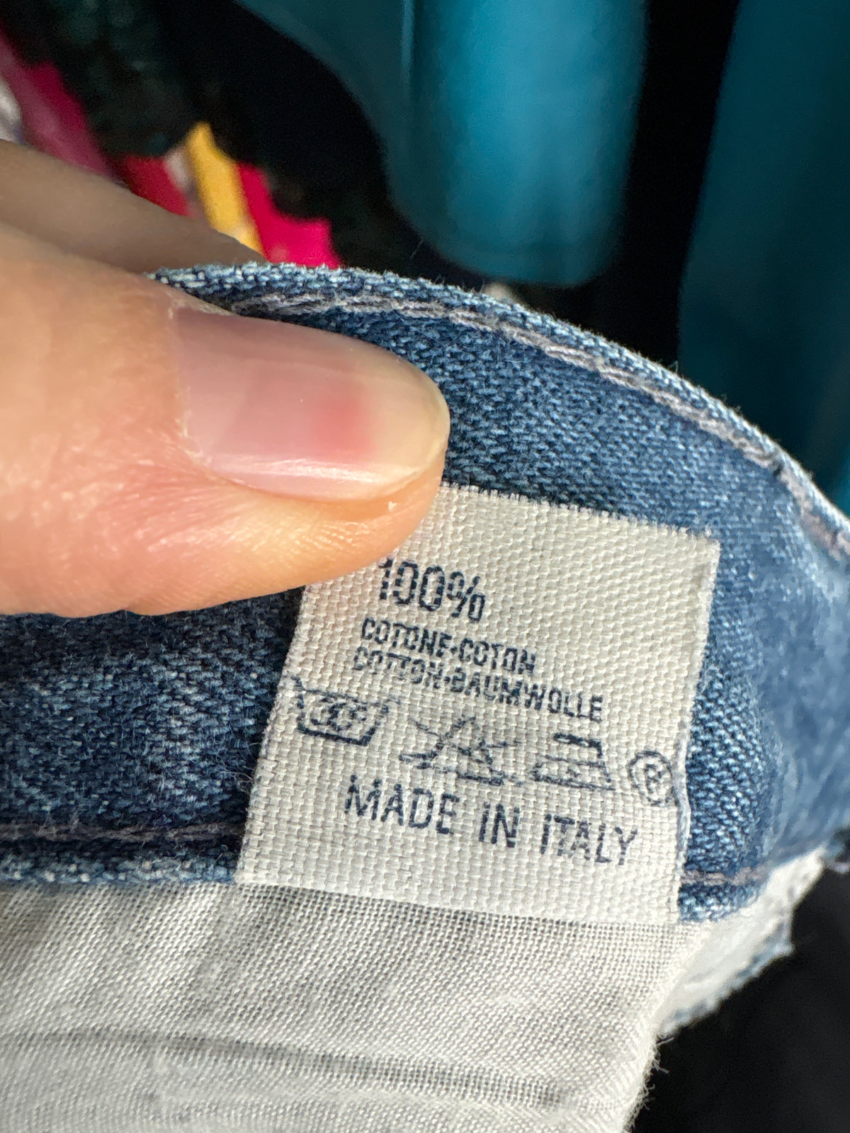 Jeans old vintage tall cu buzuznare oblice mom fit classic wash
