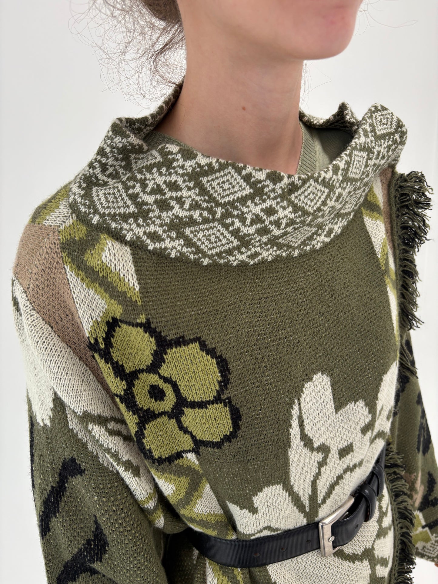 Cardigan lung supee gros tip pardesiu din mix de lana extrafina