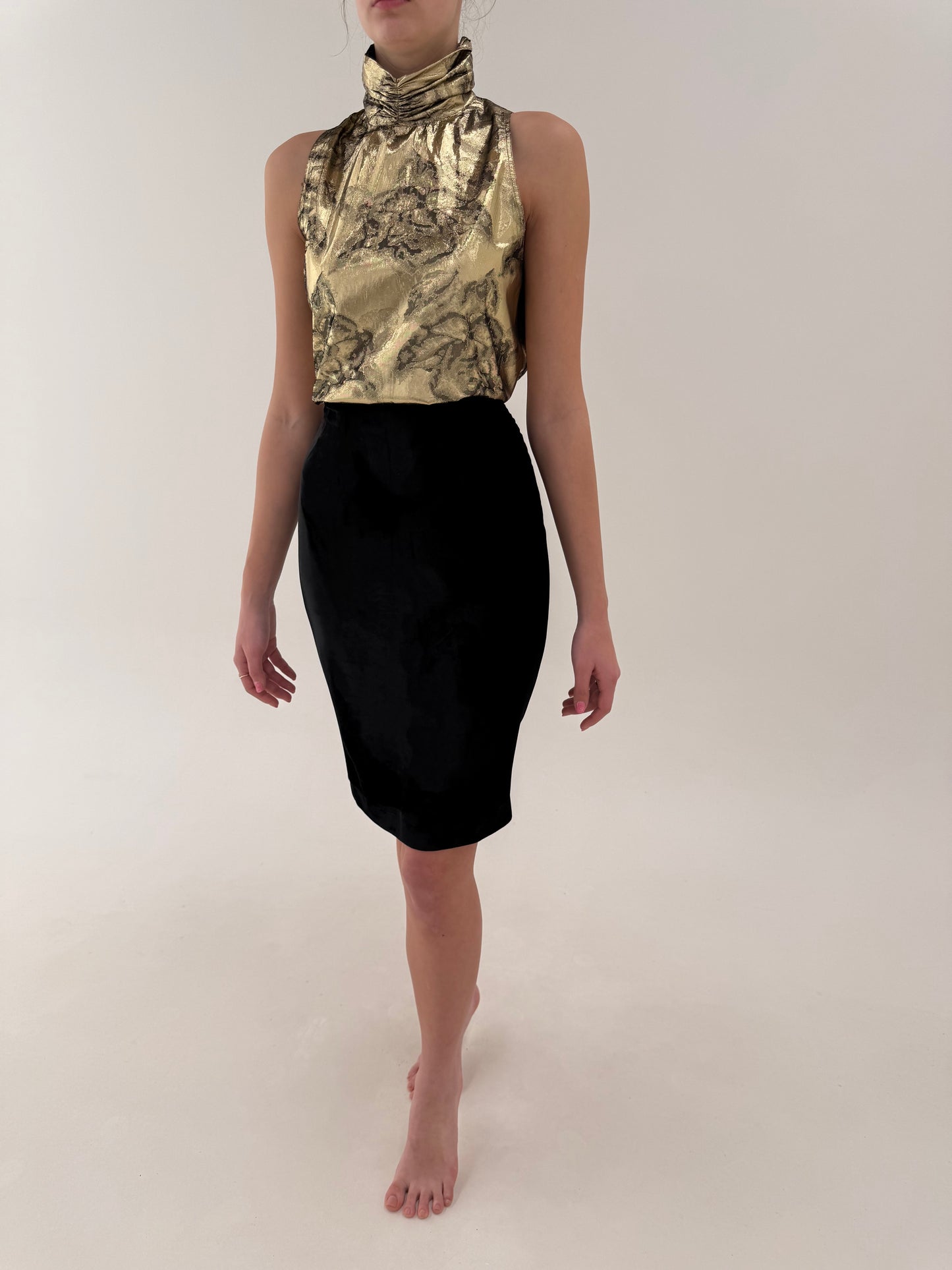 Fustă neagră creion Max&Co by Max Mara din catifea excepțională