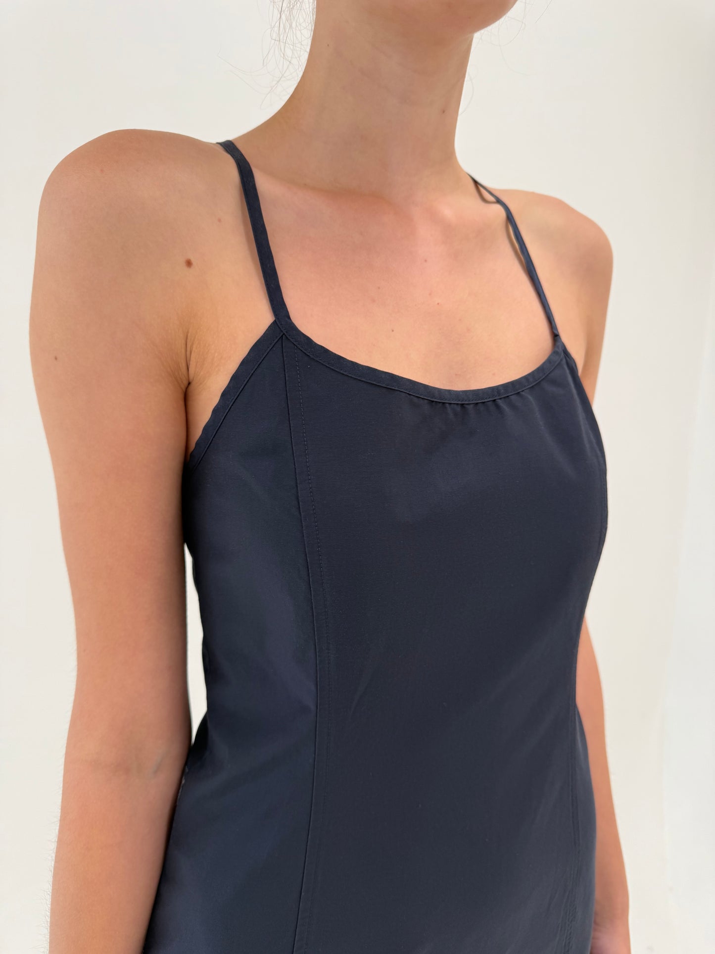 Rochie Armani din poplin excepțional Navy blue cu influențe casual