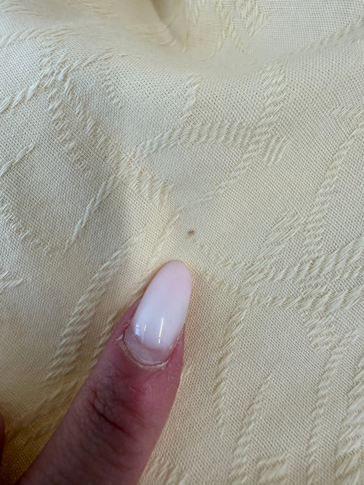 Fustă vintage din pânză butter yellow cu talie ultra marcată super inalga