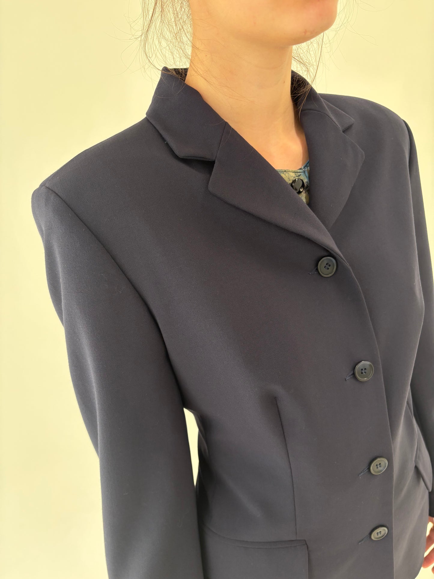 Costum clasic Navy blue din stofita excepțională lightweight