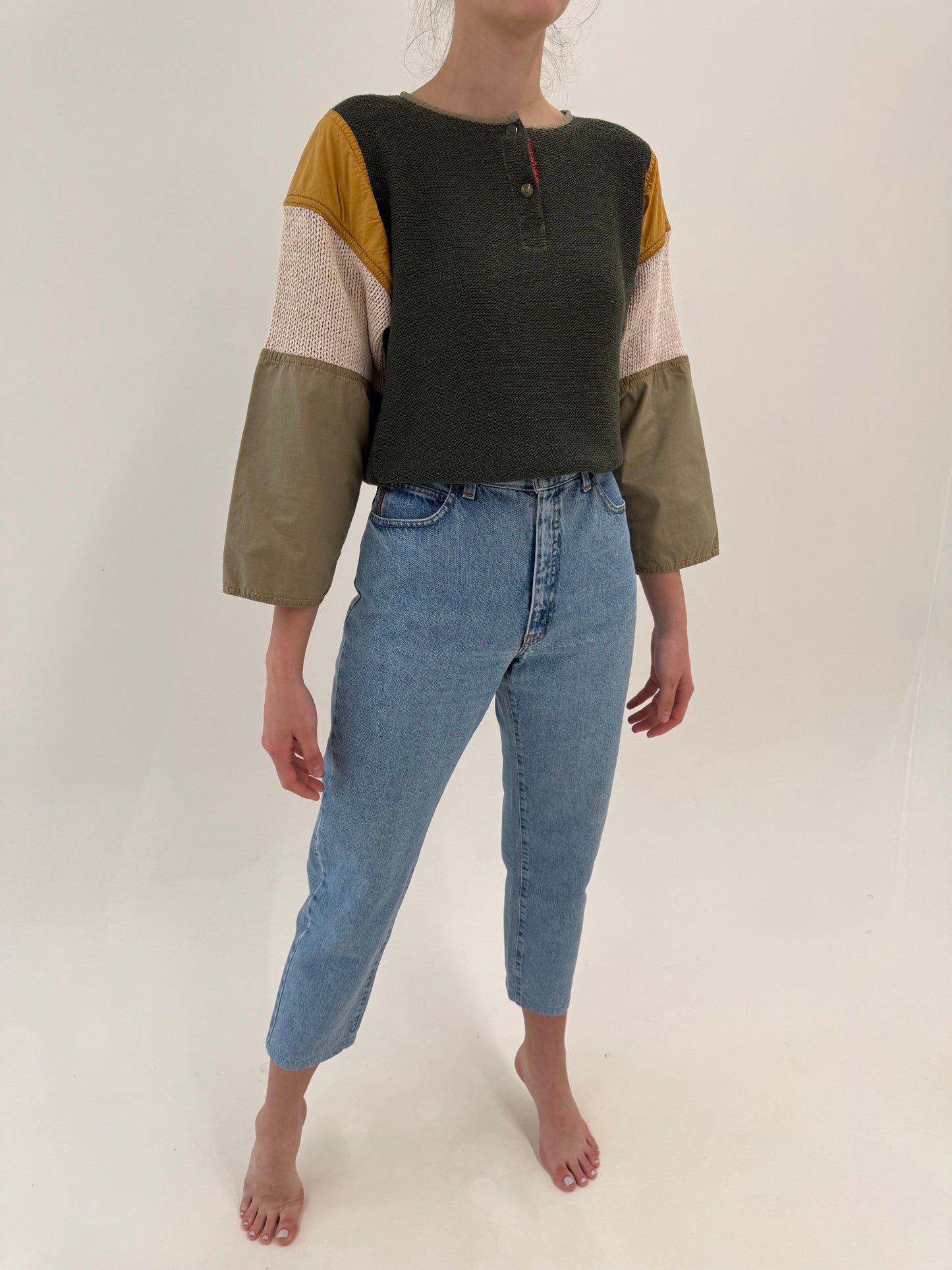 Jeans vintage Armani mom fit cu talie înaltă petite classic wash
