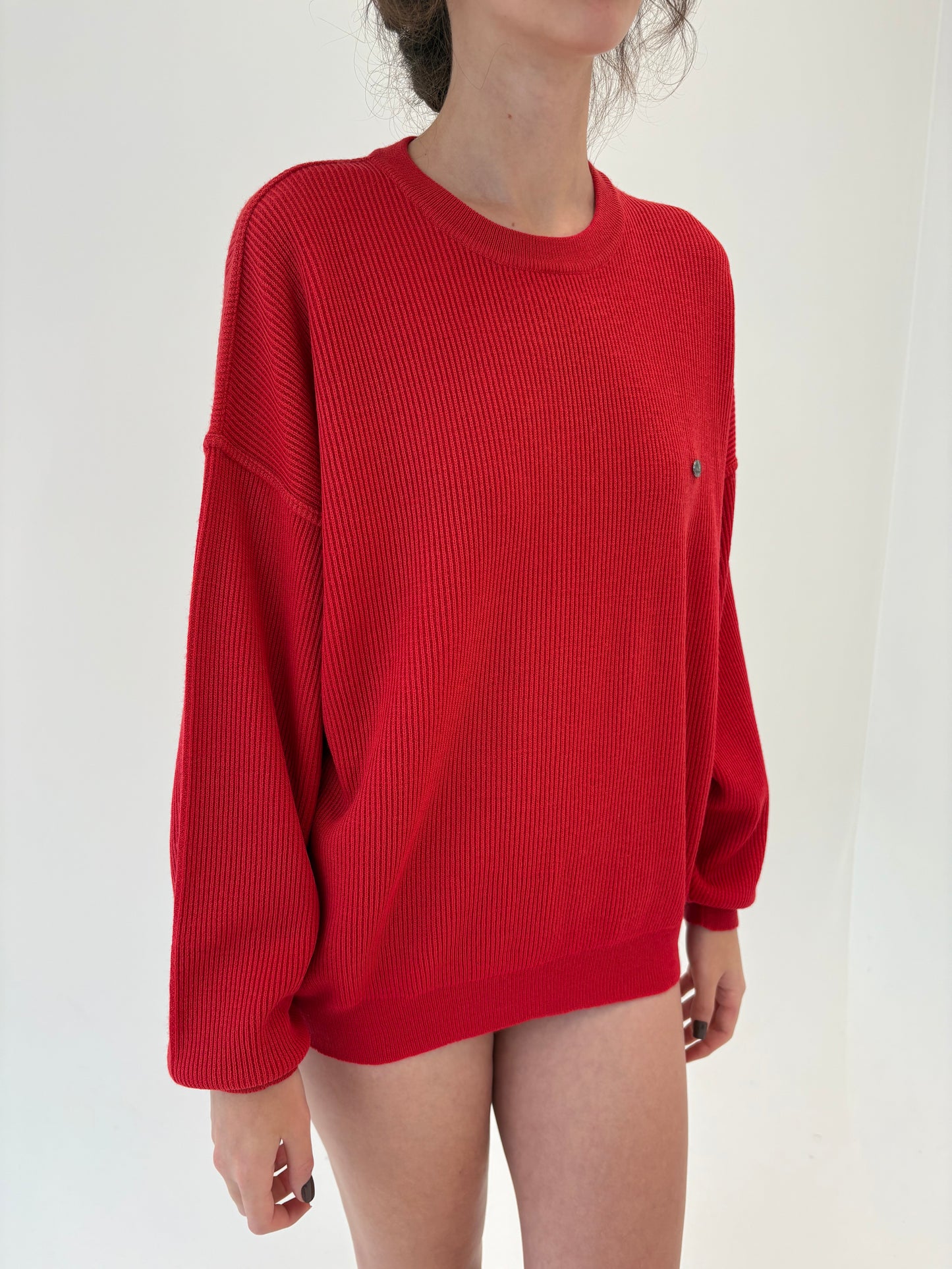 Pulover tall luxury italian din lana merino extrafina de gramaj mare