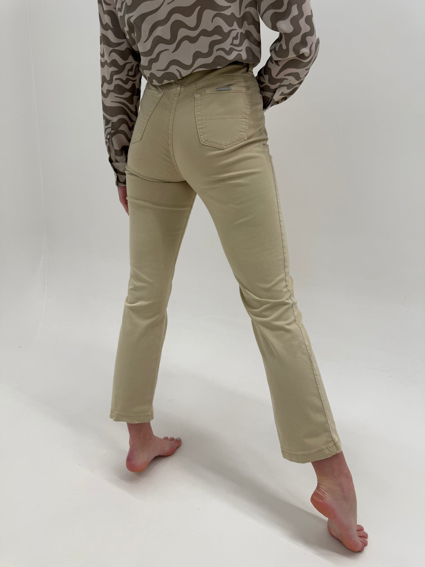 Jeans luxury de vară Trussardi camel ultra confort modelatori