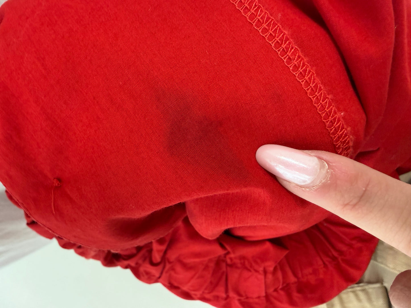 Sacou dark cherry red cu talie ultra marcată din poplin premium de bumbac
