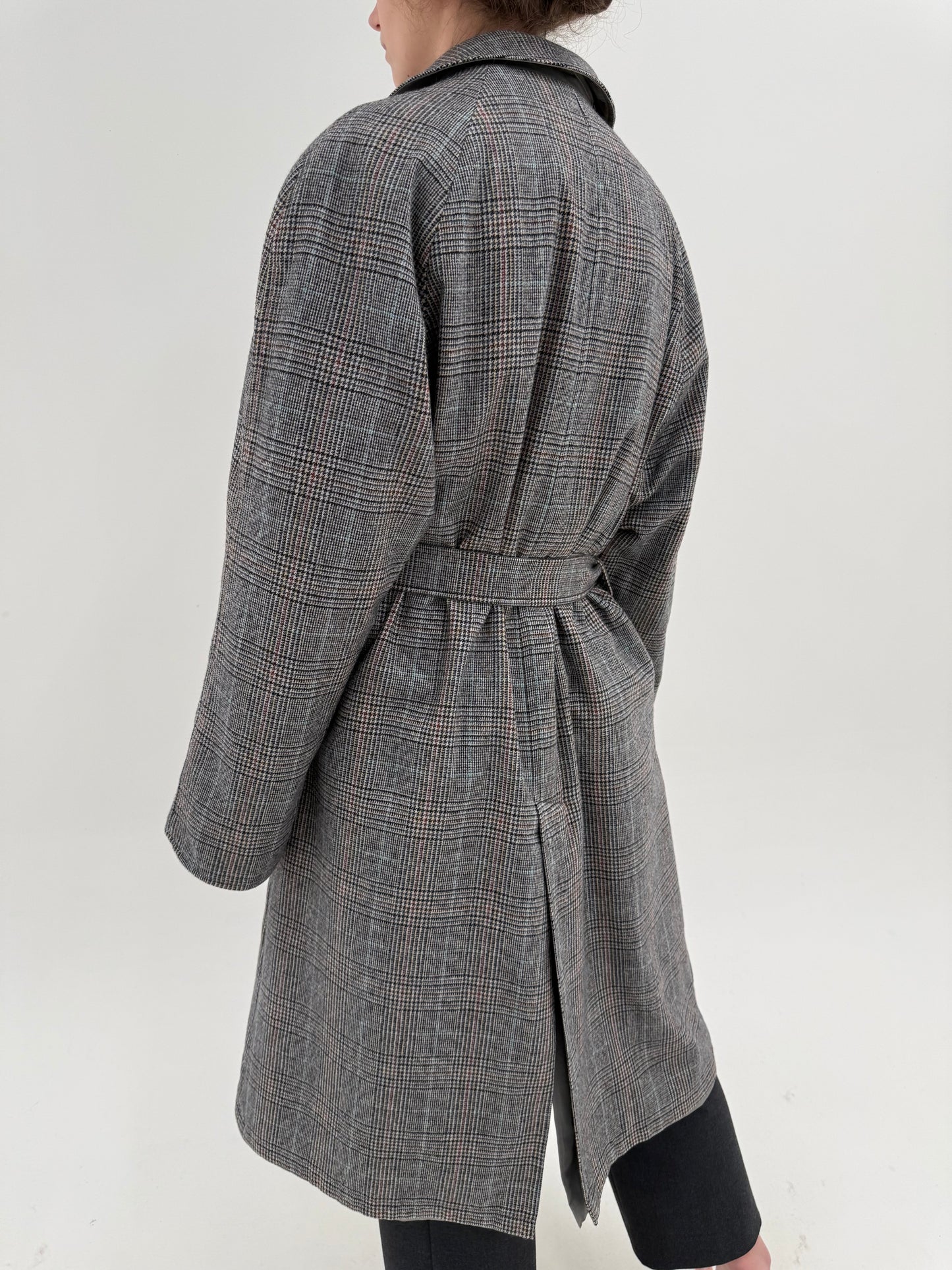 Palton vintage tip trench cu 2 fete una din lana și una din gabardină