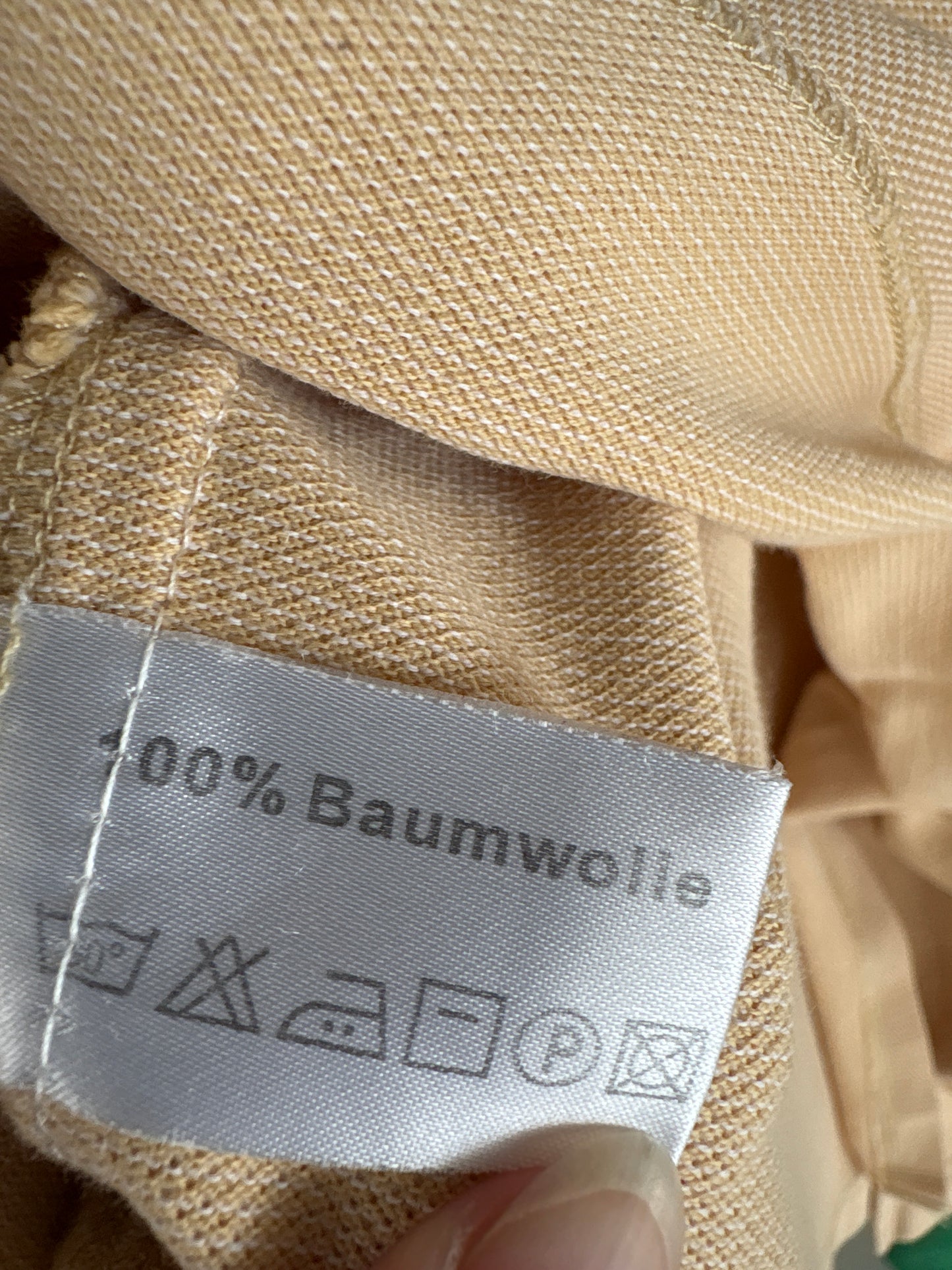 Top polo camel Yves Saint Laurent din bumbac texturat