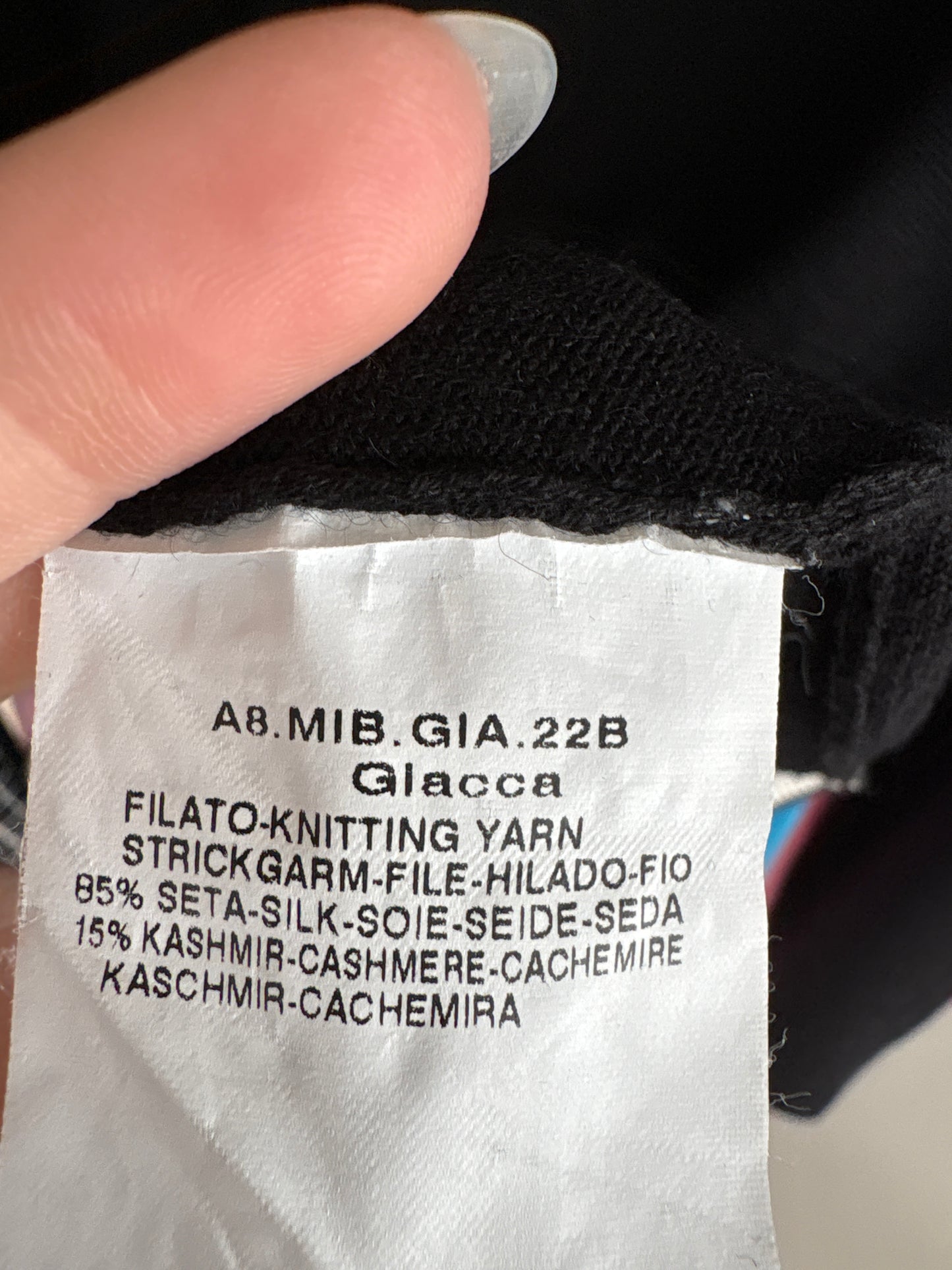 Cardigan negru Max mara de vară 85% mătase naturală și restul cașmir