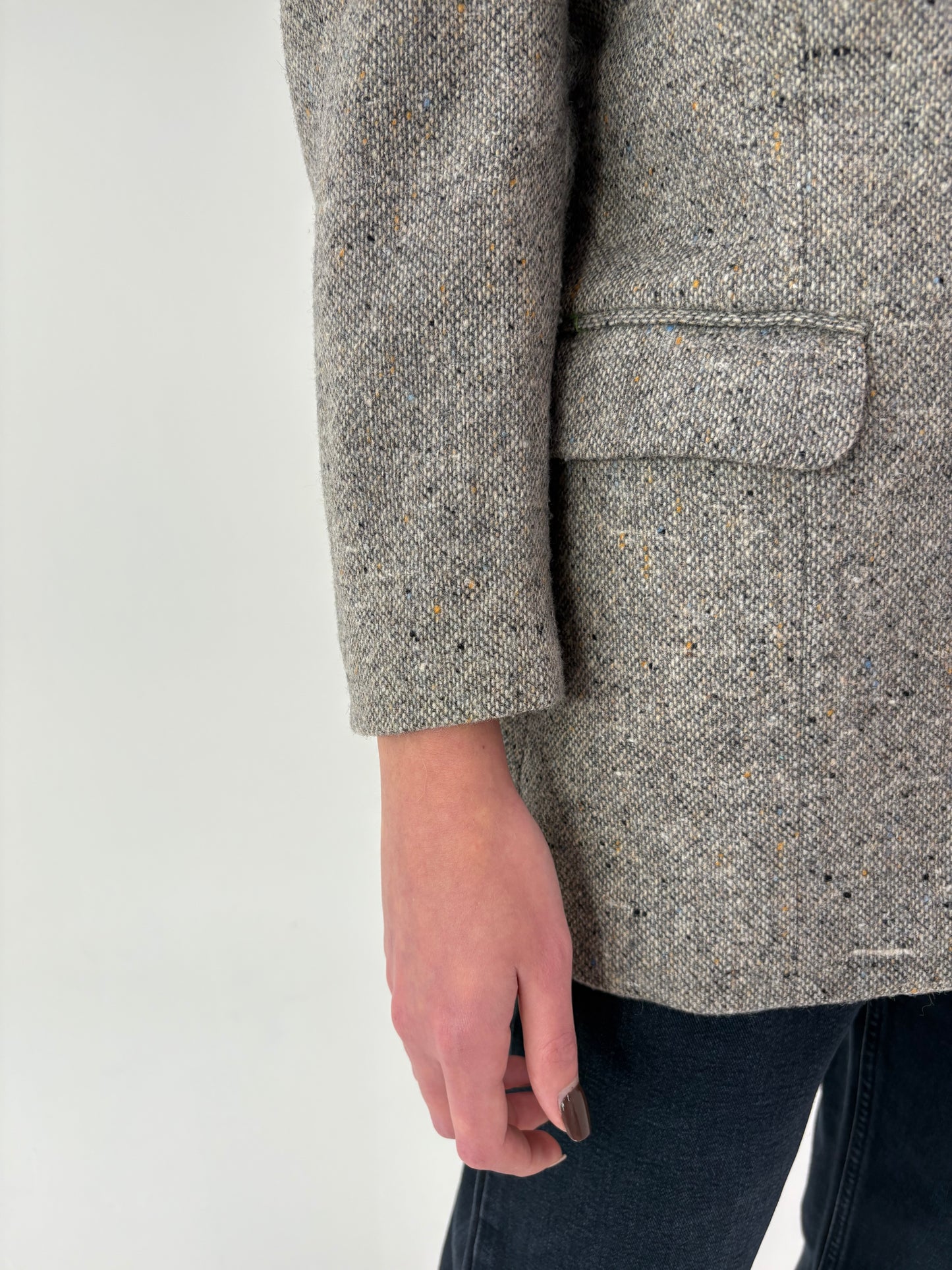 Sacou italian din tweed excepțional Donegal în nuanțe superbe