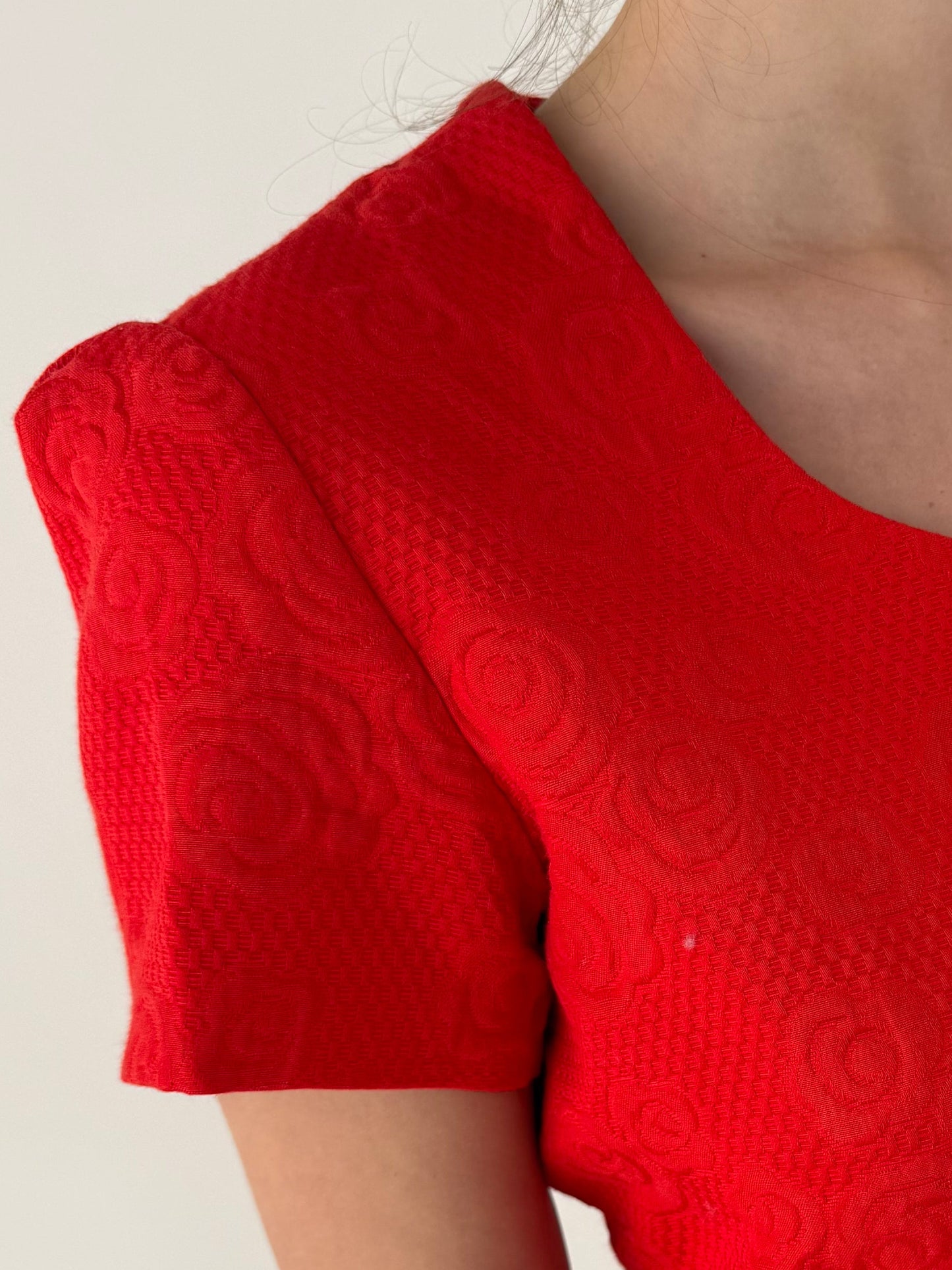 Rochie italiană din jacquard excepțional de bumbac și decolteu sweetheart