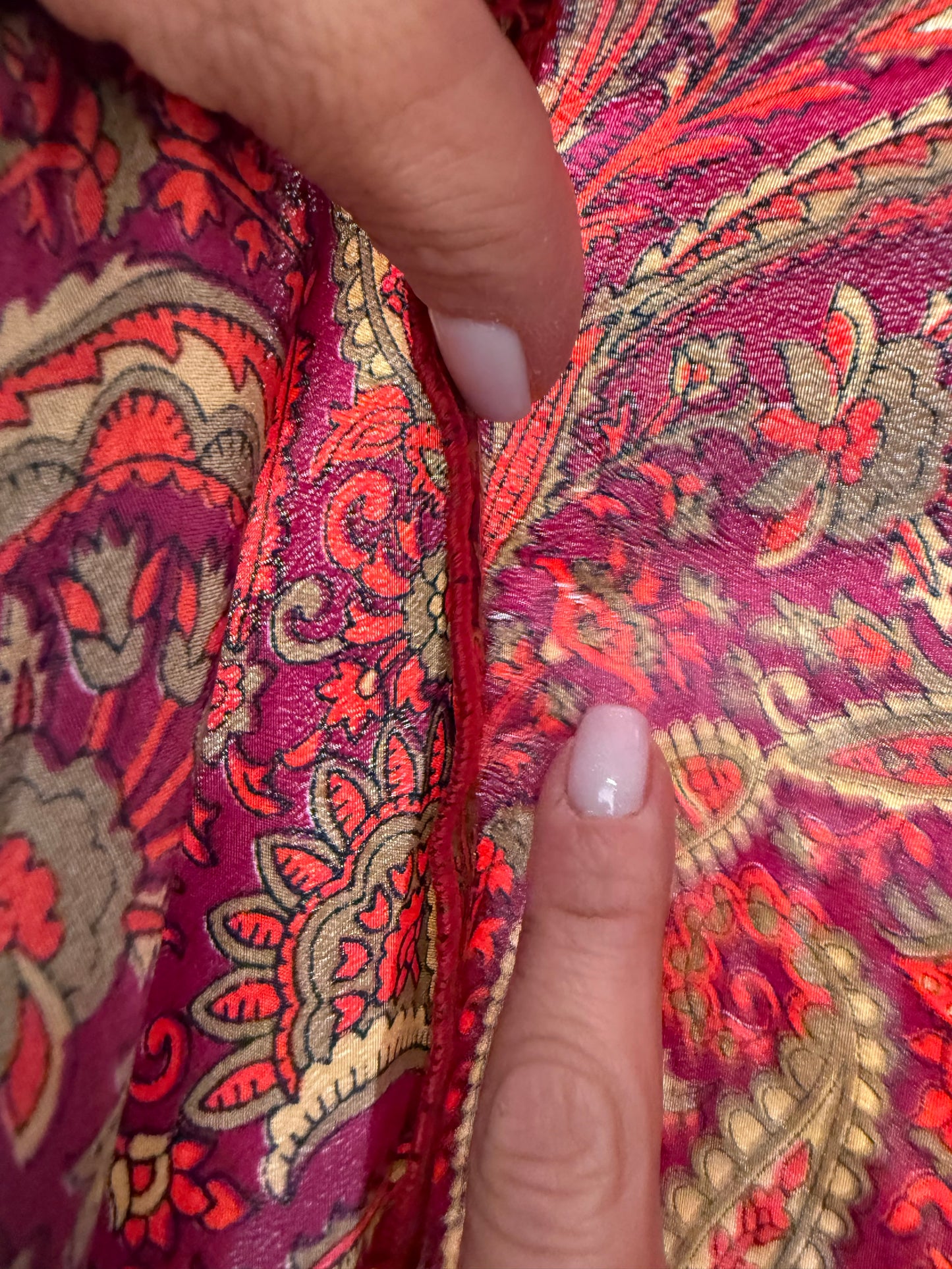 Rochie maxi boho cu print paisley 70% mătase naturală
