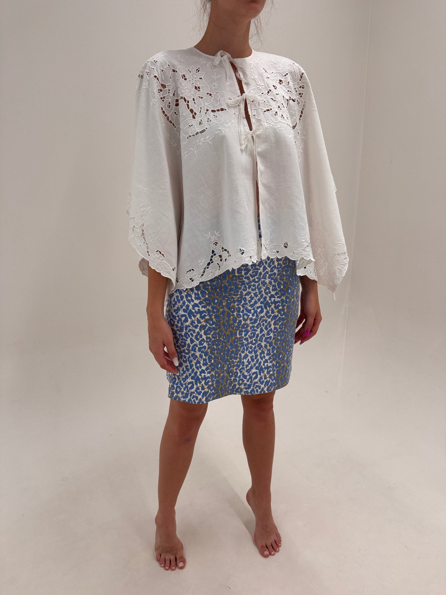 Fustă vintage Dolce&Gabbana animal print din material ultra confort modelator