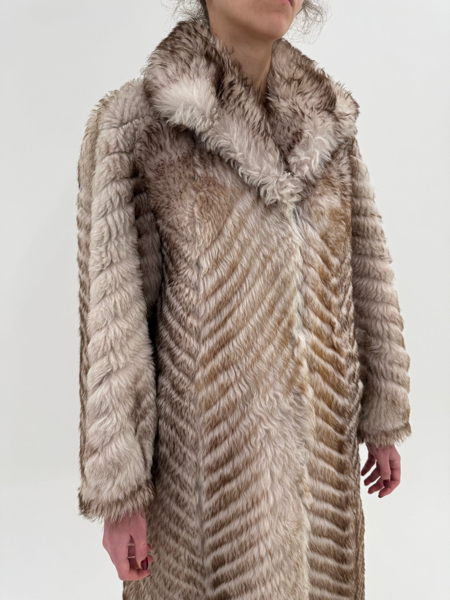 Blană naturală Mouton tuns și presat direcțional