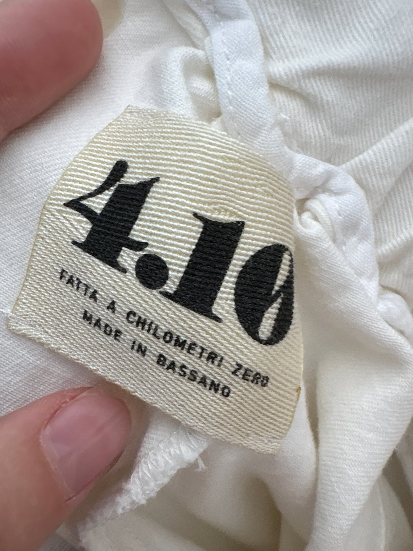 Pantaloni palazzo de brand luxury italian butter white din pânză de bumbac