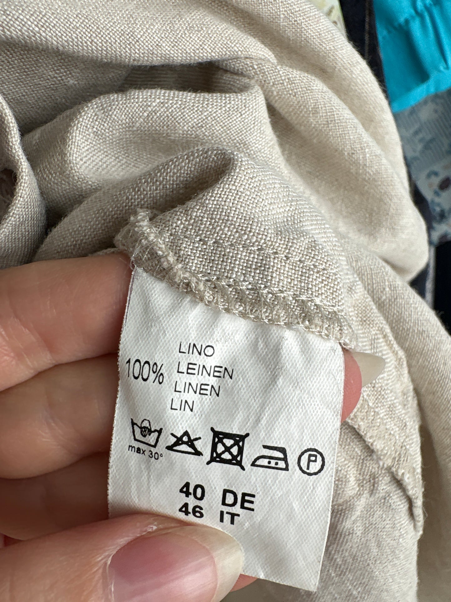 Jacheta din pânză premium de in light nude de brand super premium italian
