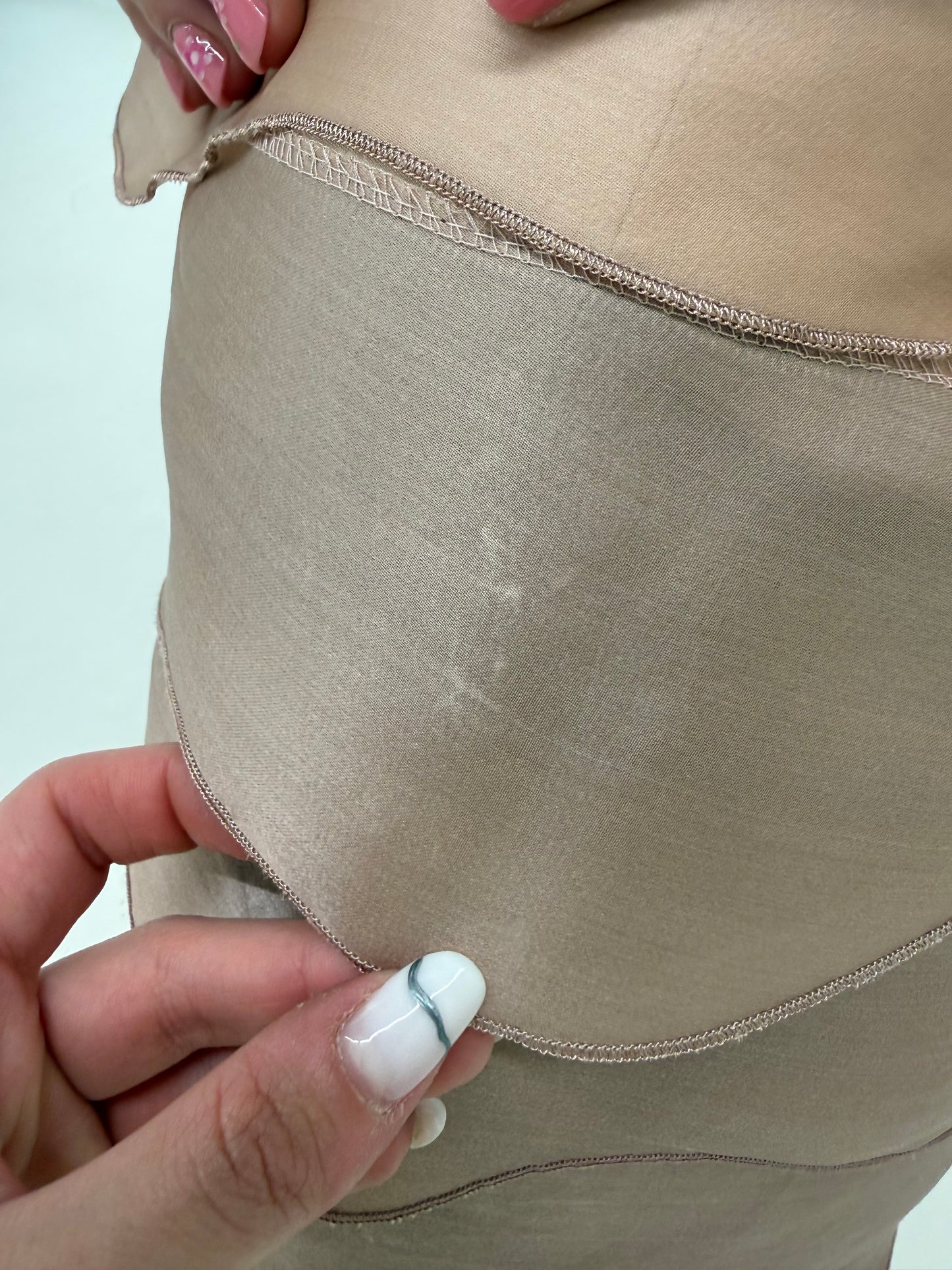 Rochie couture din mătase naturală perlata in degrade cu corsaj