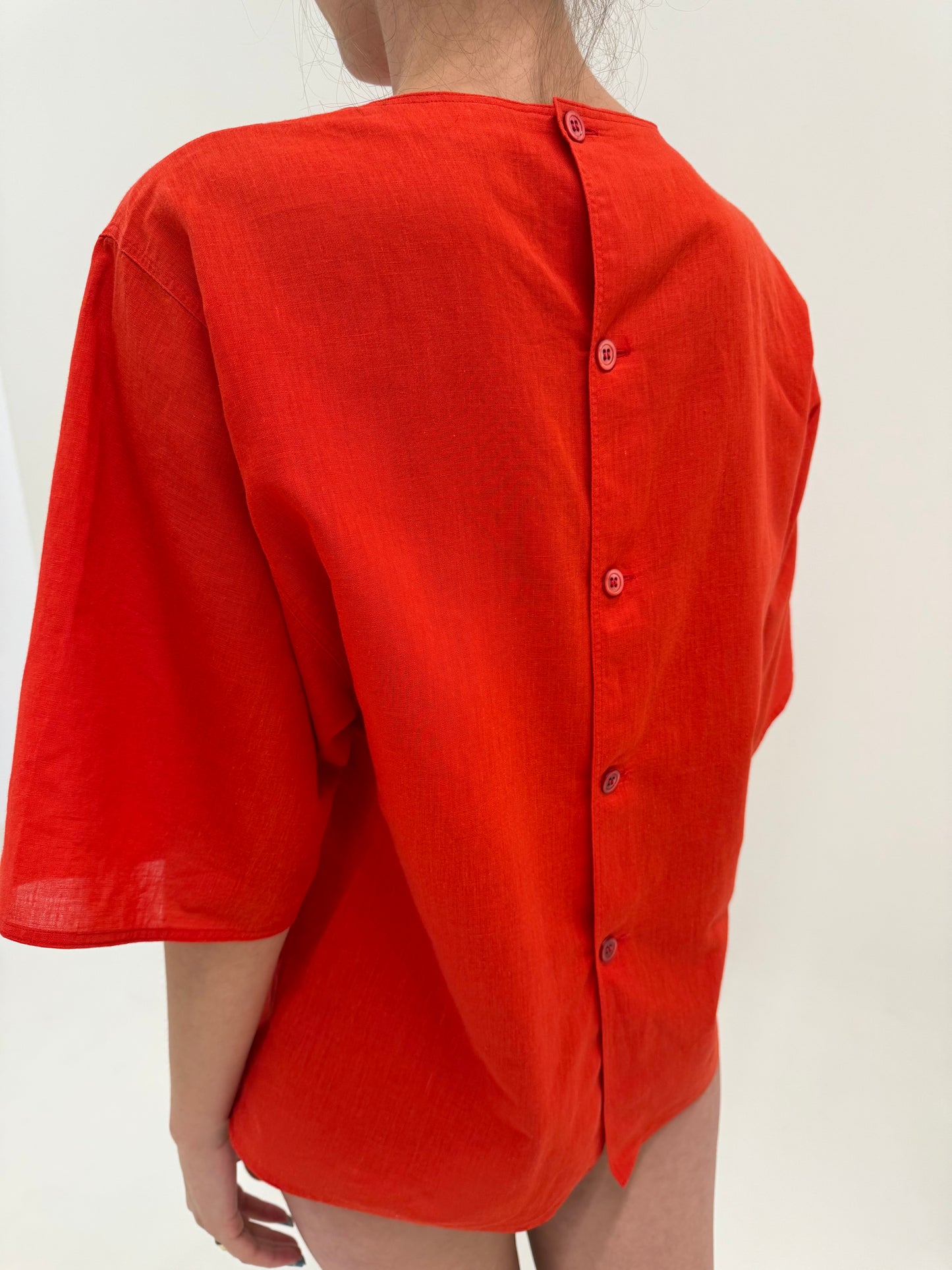 Top vintage din in Max Mara cherry red in croi