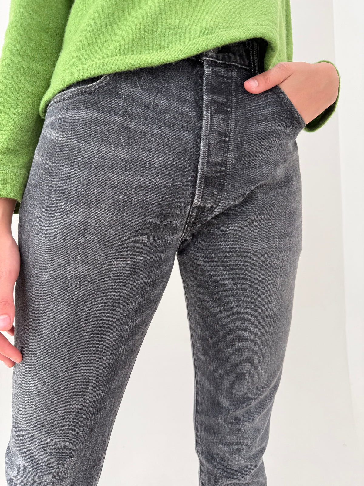 Jeans Levi’s 501 petite din bumbac gros ultra confort