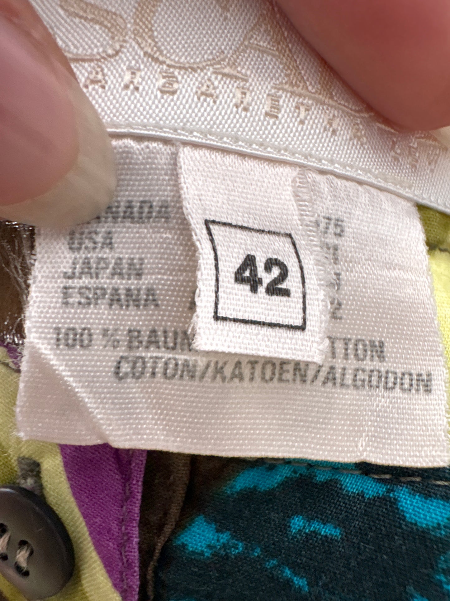 Top Escada vintage din pânză fină de bumbac