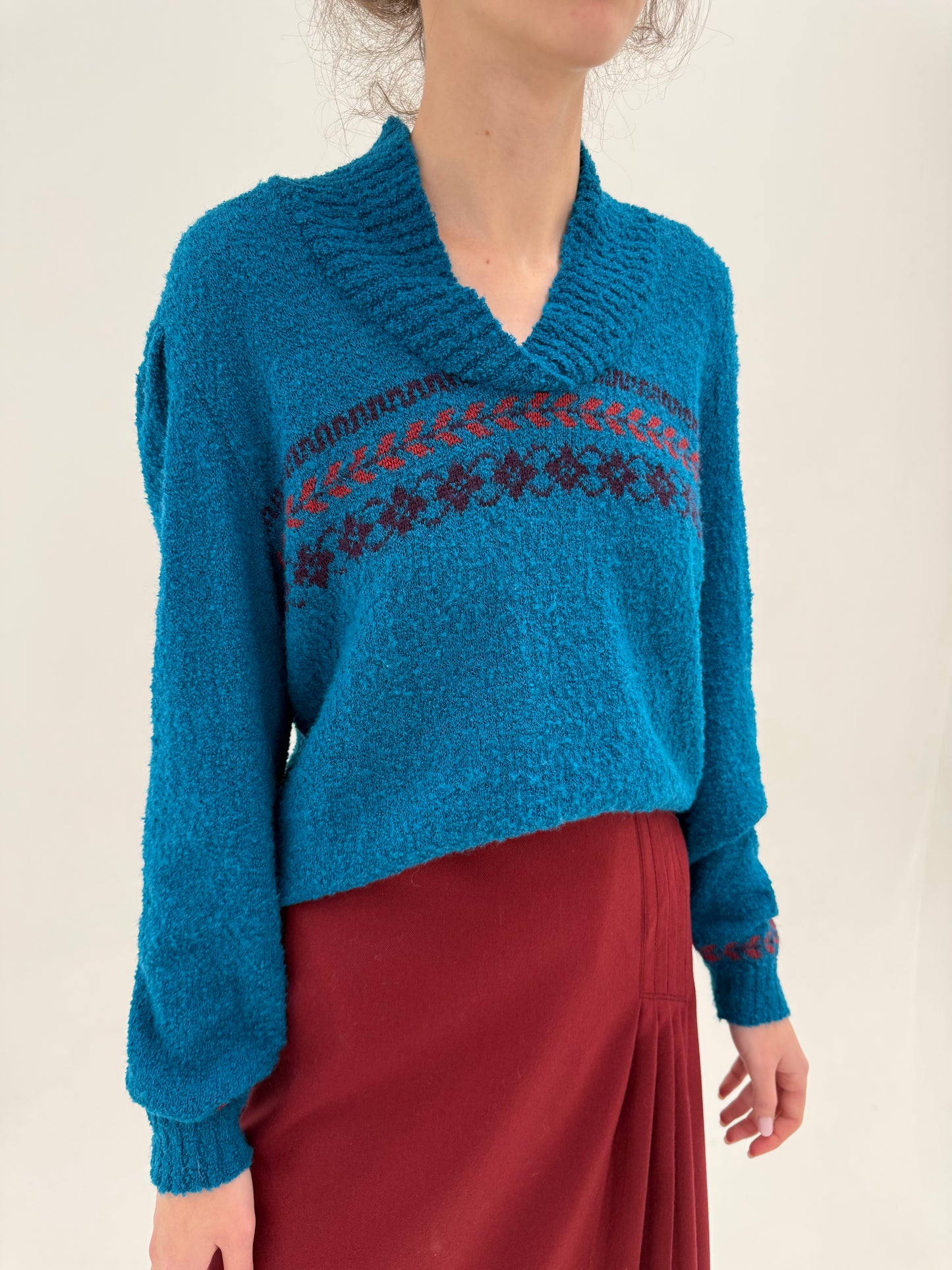 Pulover vintage din lana și mohair