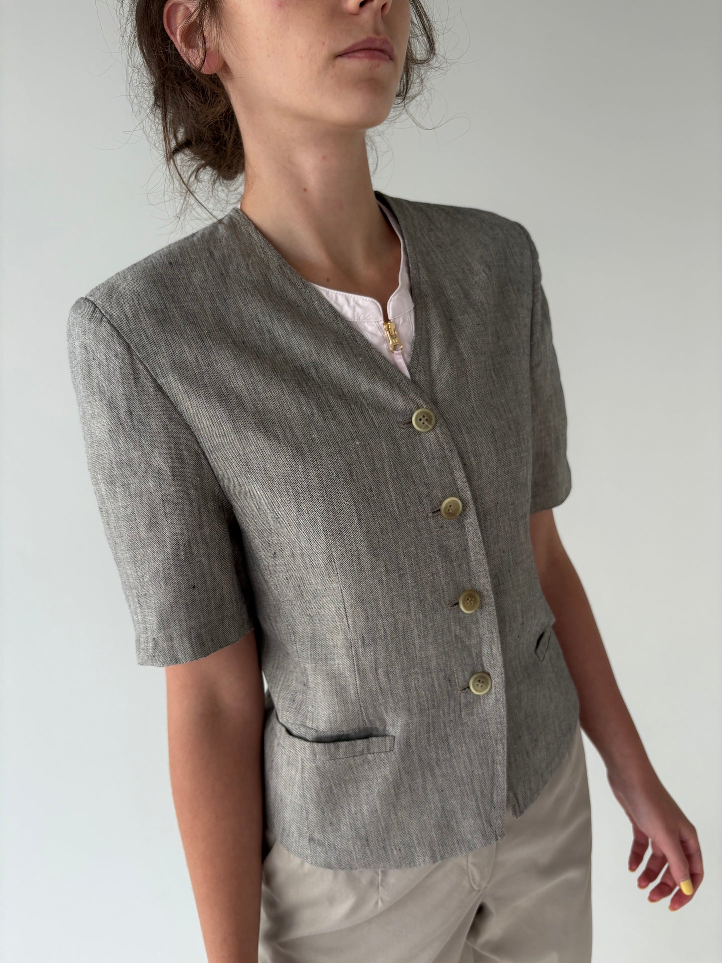Sacou cambrat Max Mara din in pur