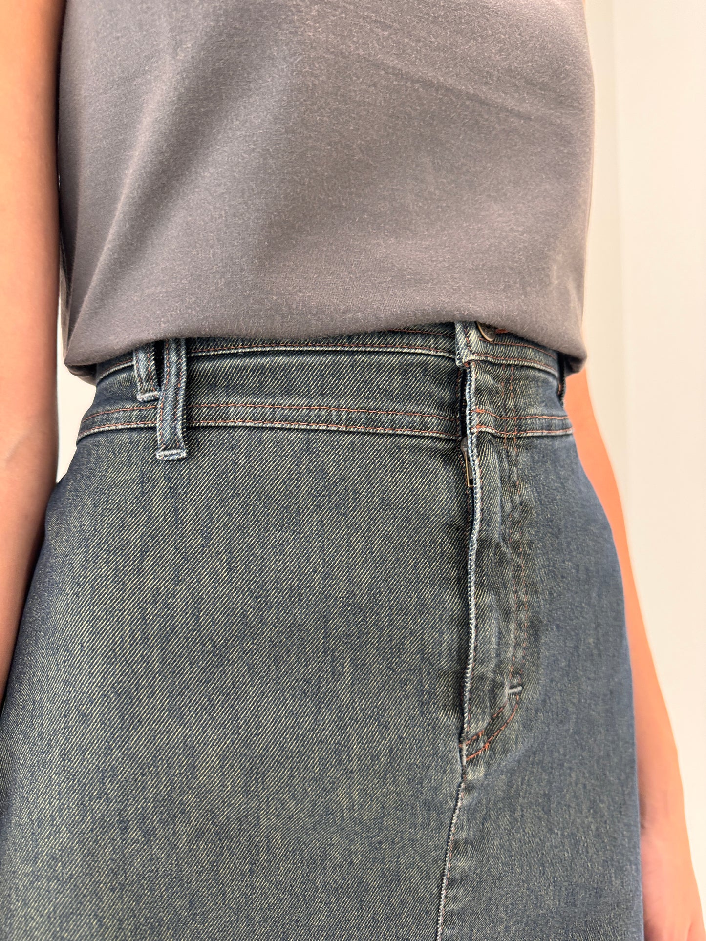 Fustă Krizia luxury de jeans ultra confort modelator green wash