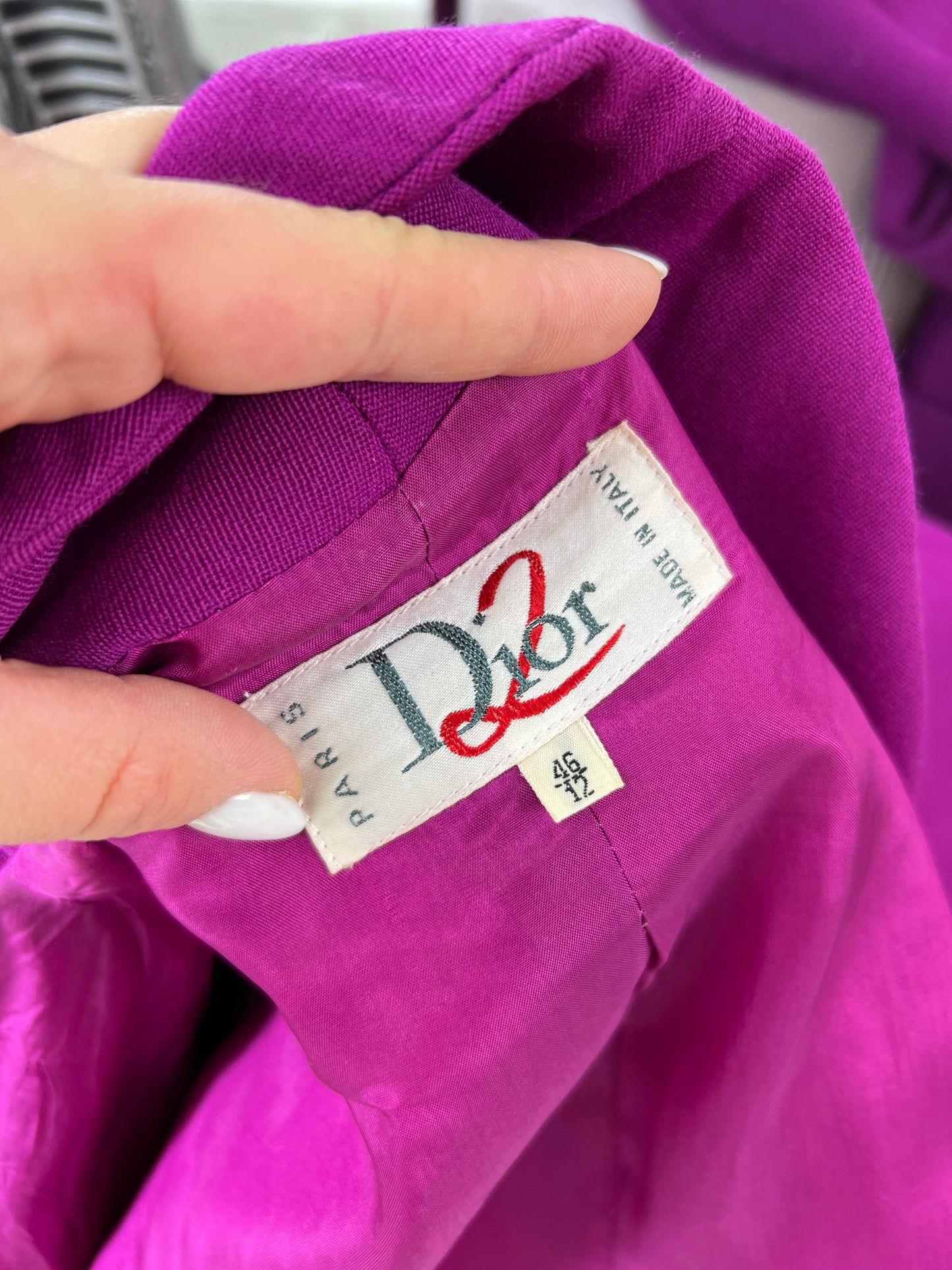 Sacou vintage Dior anii 1990 lana extrafina