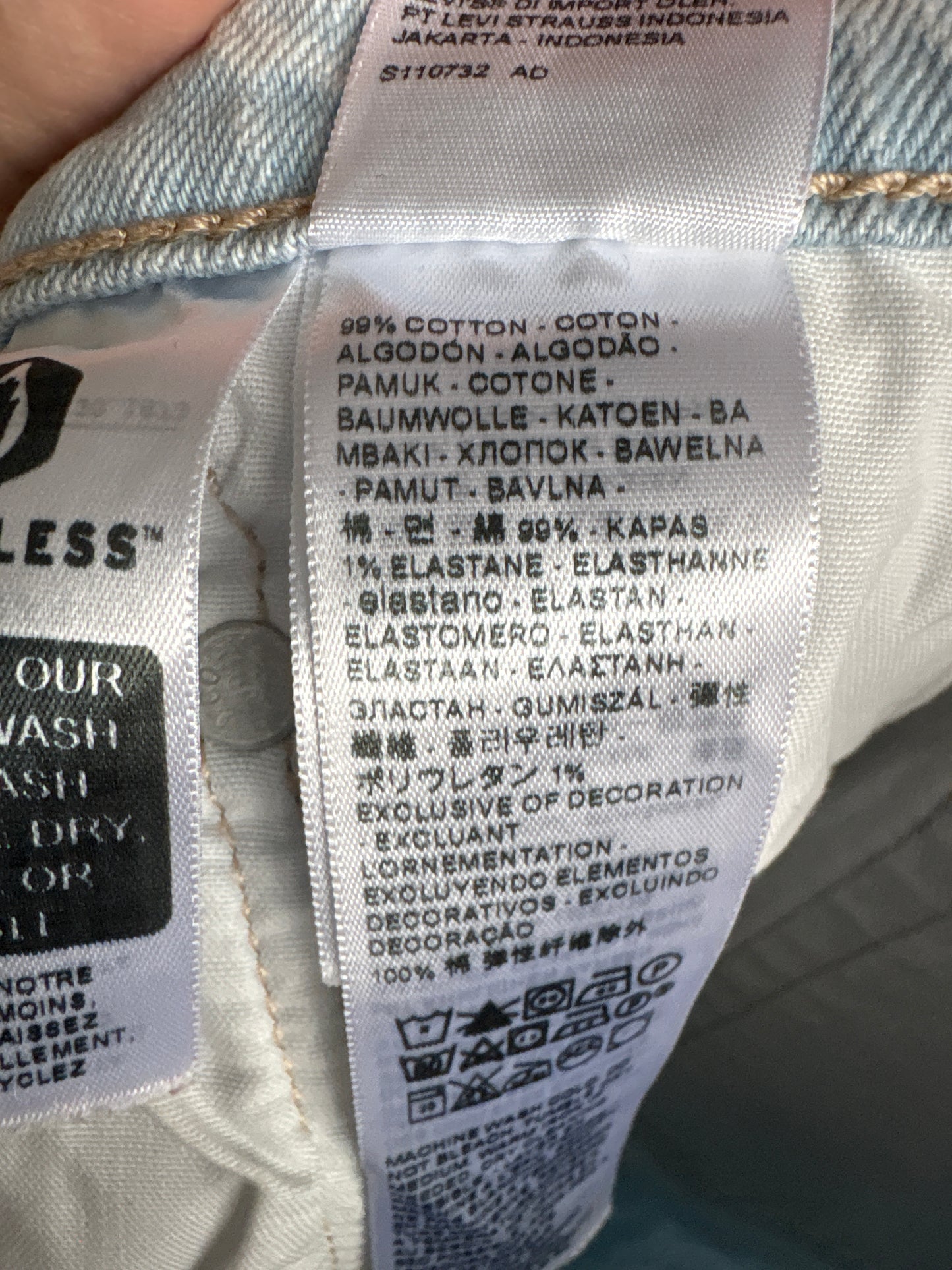 Jeans Levi’s 501 S premium light wash ultra modelatori cu talie înaltă