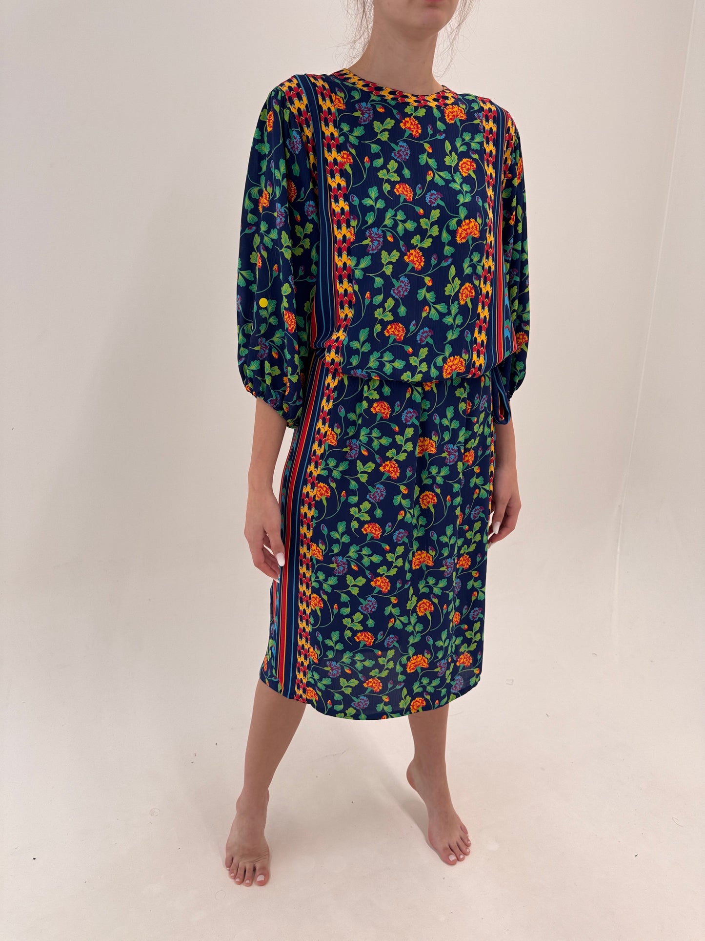 Set vintage luxury de designer Diane Frès de arhivă / colecție ani 80 timpurii
